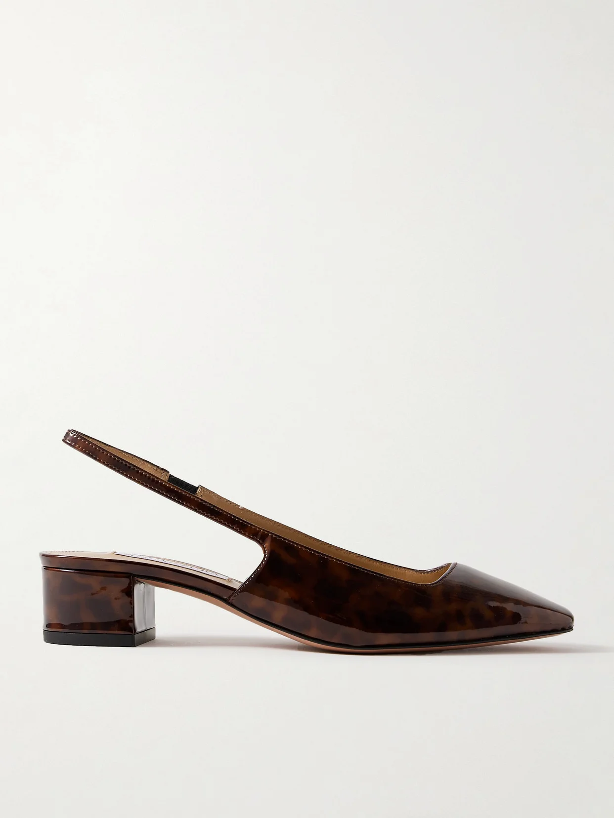 Ginza 35 Printed Patent-leather Slingback Pumps - 1