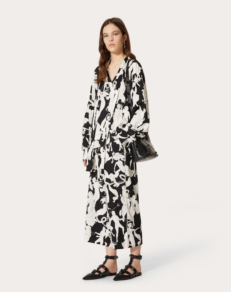 Valentino PRINTED STRETCH TWILL PANTS outlook