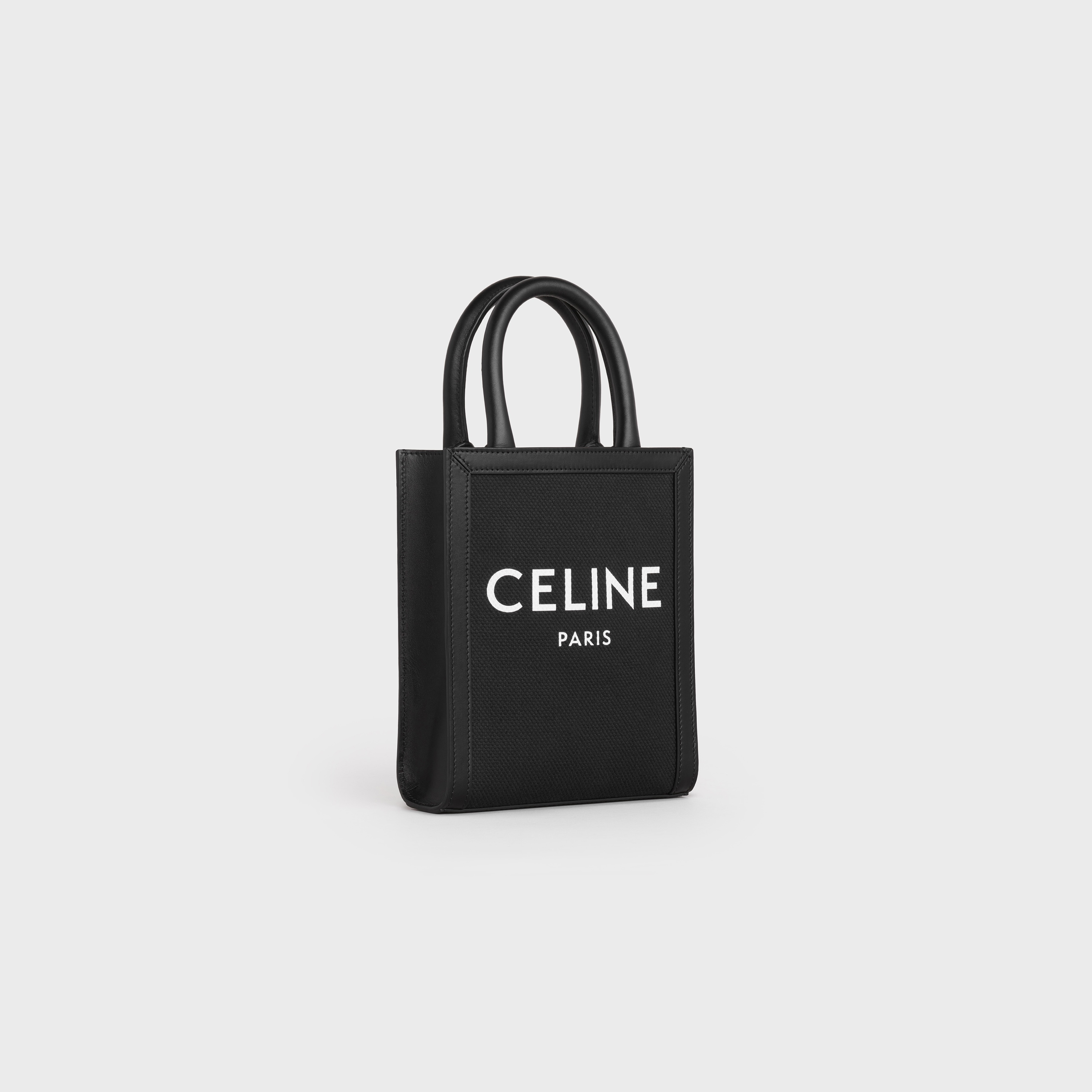 MINI VERTICAL CABAS CELINE  IN  TEXTILE WITH CELINE PRINT AND CALFSKIN - 2