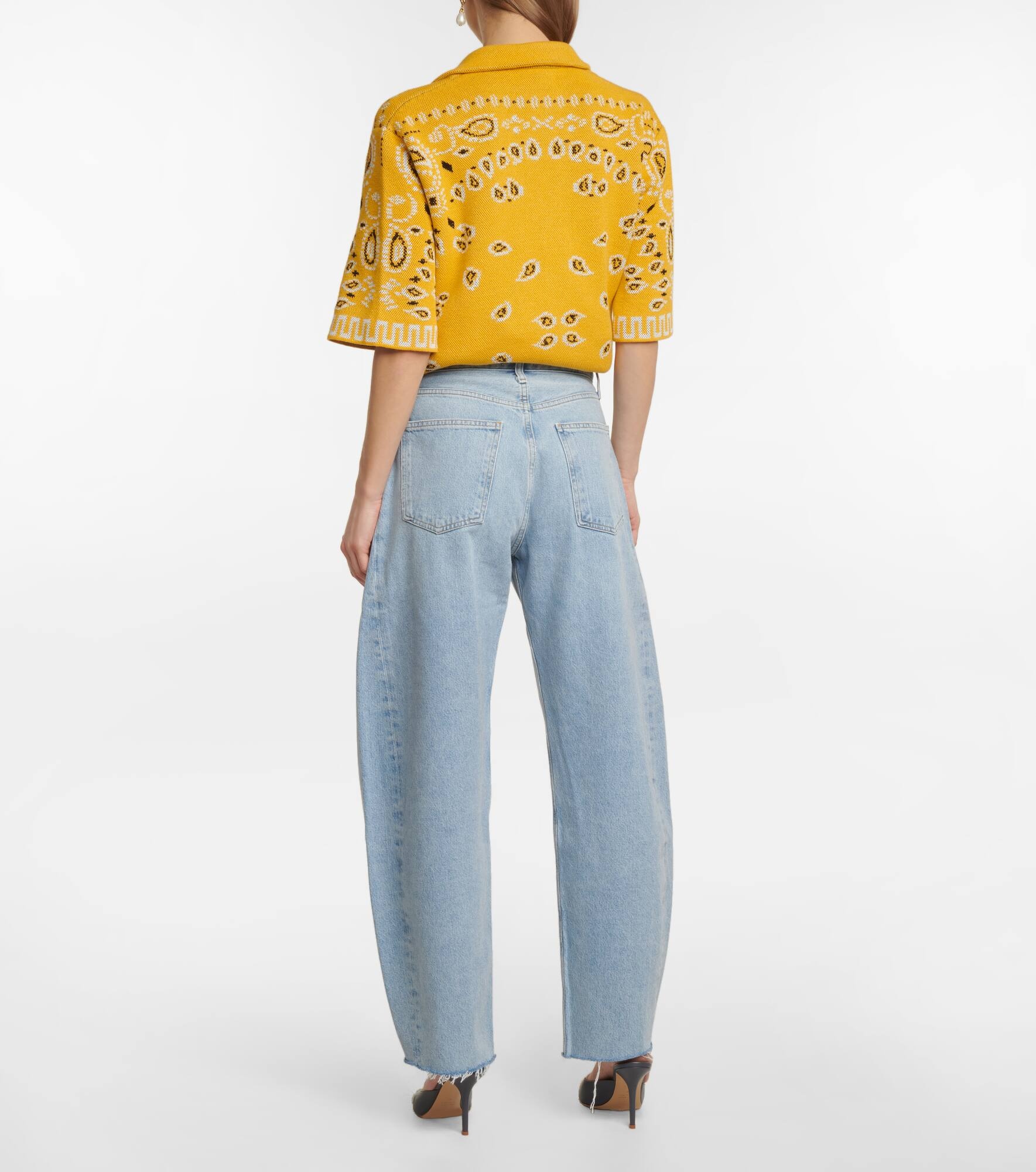 Luna high-rise barrel-leg jeans - 3
