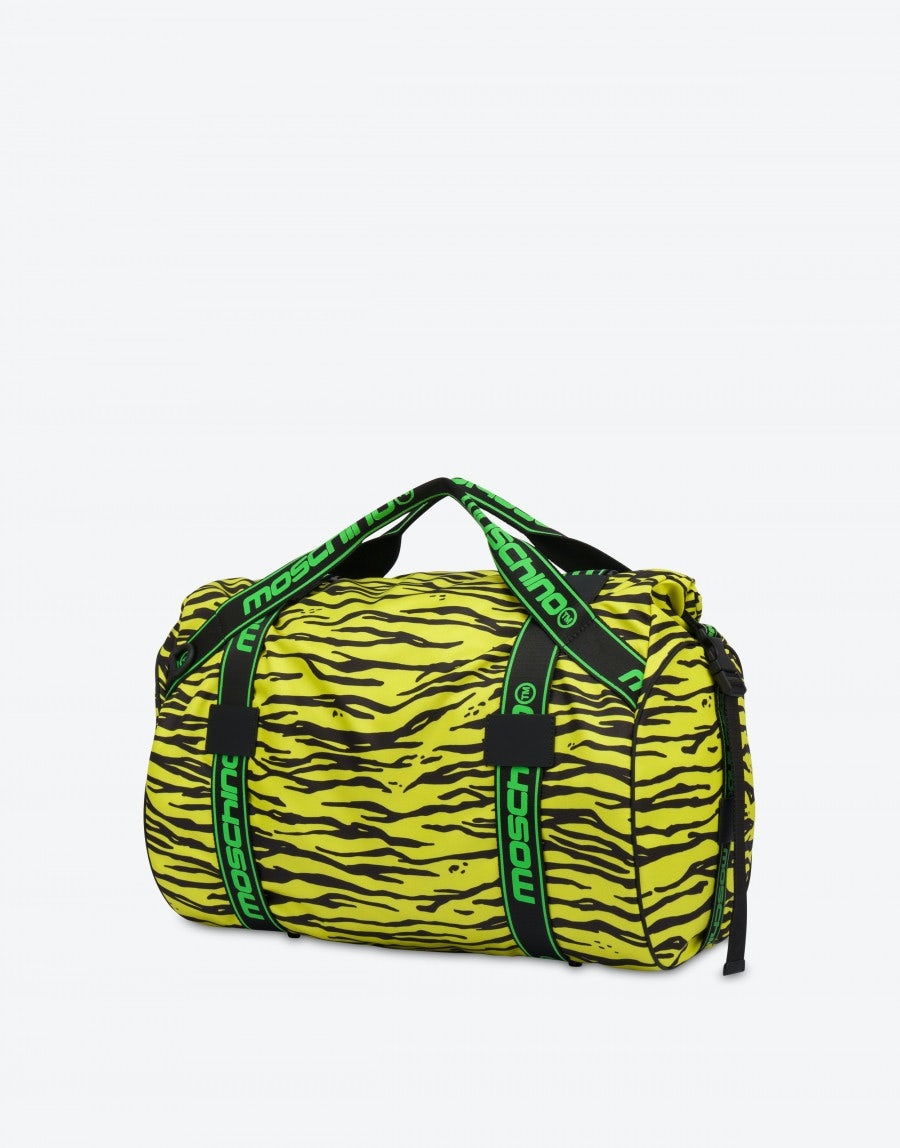 ALLOVER TIGER NYLON DUFFLE BAG - 2