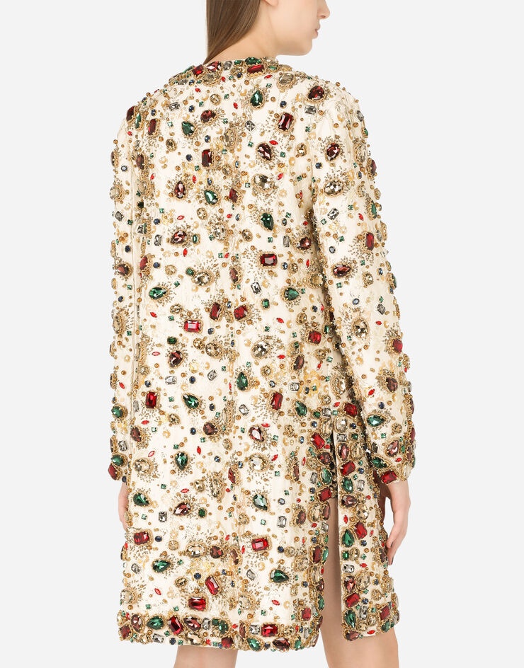 Jacquard coat with embroidery - 5