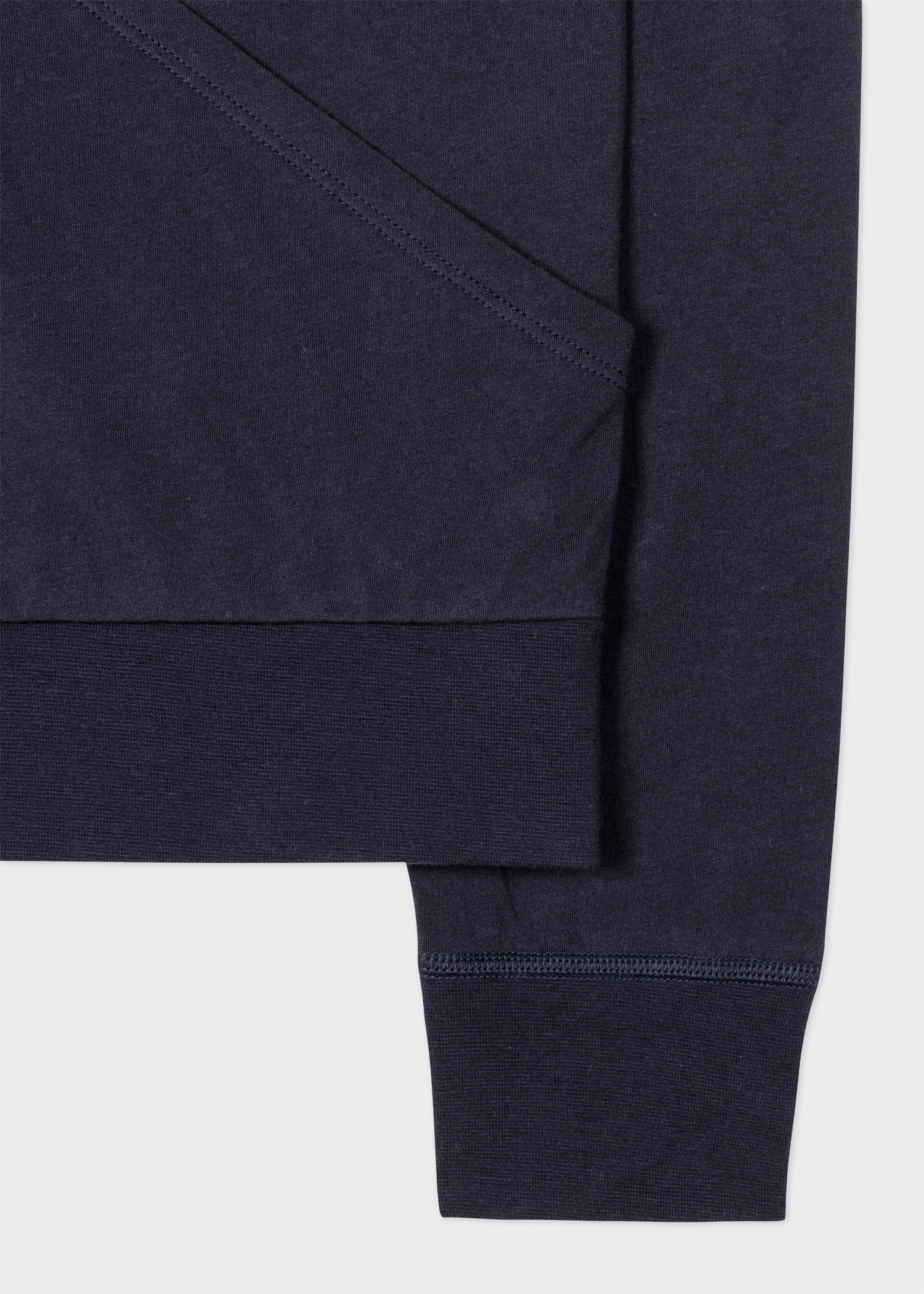 Women's Navy Cotton 'Swirl Heart' Zip Up Lounge Hoodie - 3