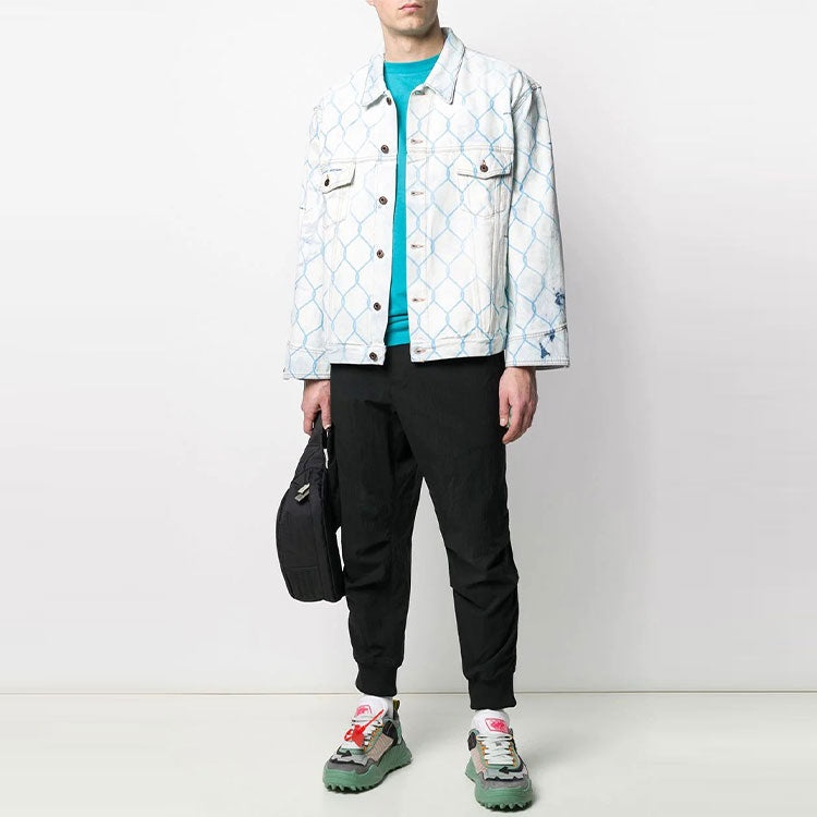 Off-White Fence Classic Denim Jacket Loose Fit Light Blue OMYE051S203860307131 - 2