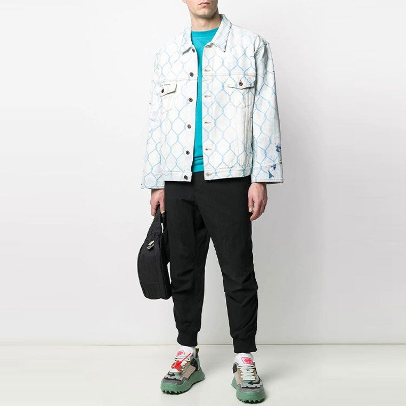 Off-White Off-White Fence Classic Denim Jacket Loose Fit Light Blue OMYE051S203860307131 outlook
