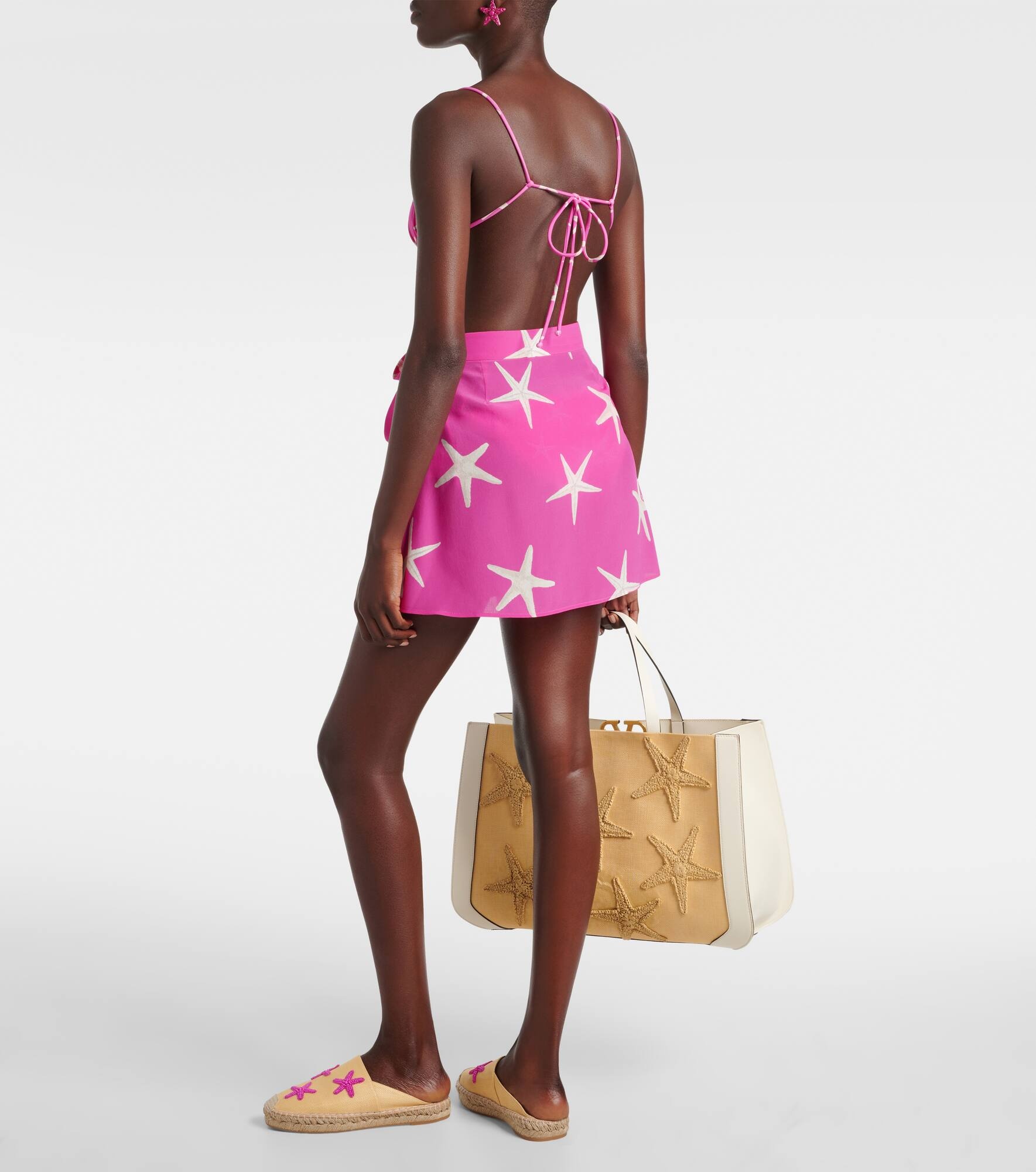 Printed silk wrap skirt - 3