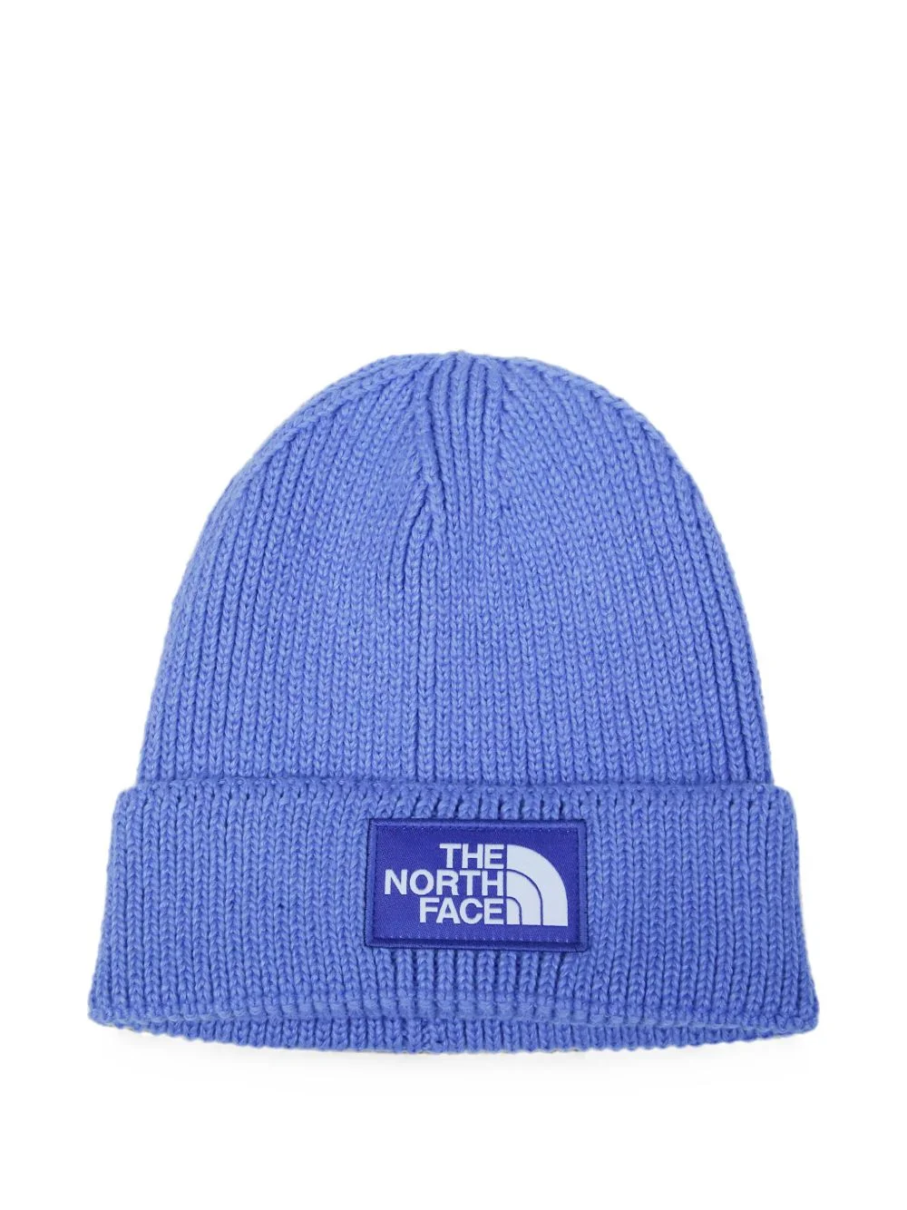 logo-patch ribbed beanie hat - 1