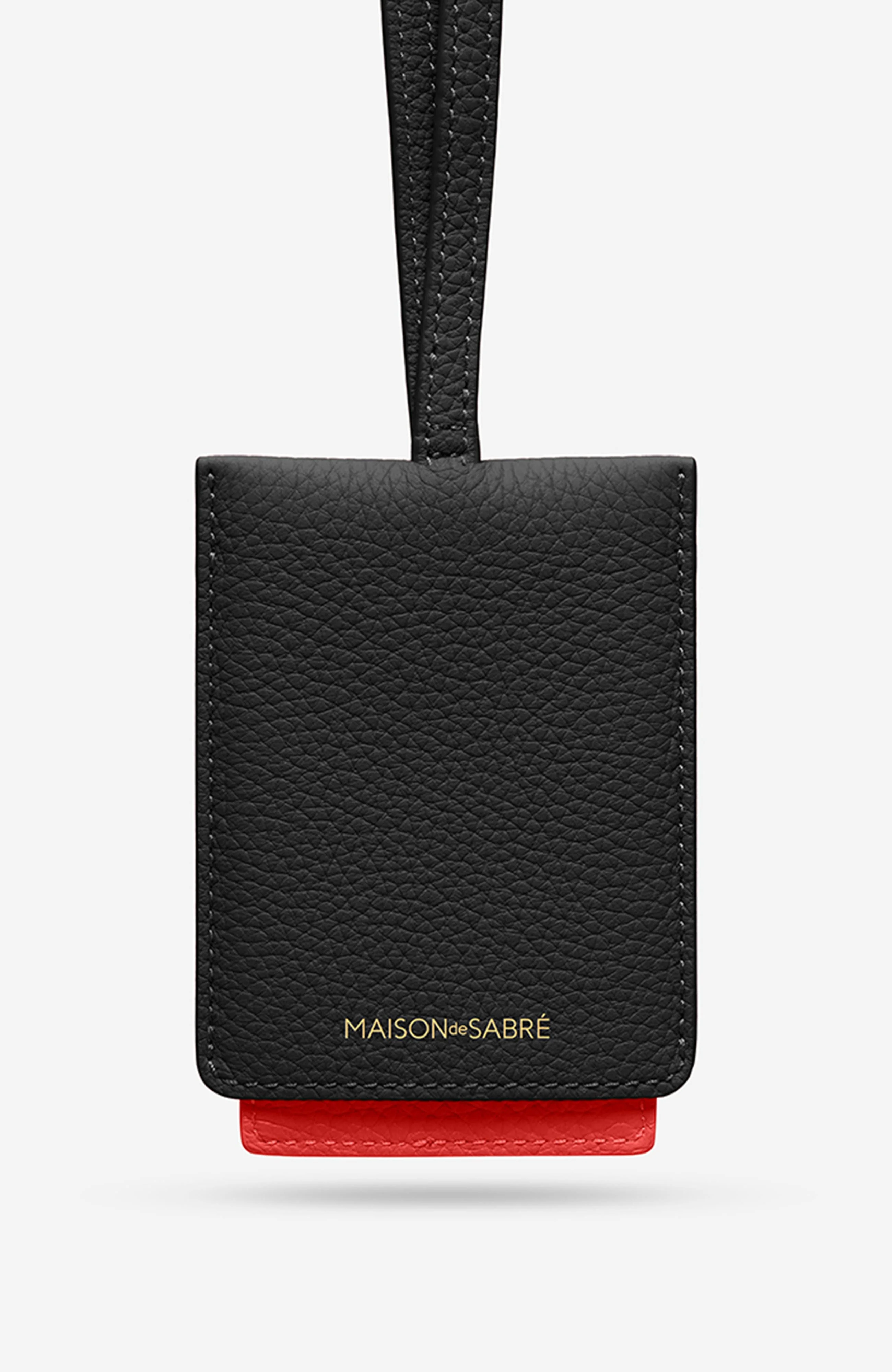 MAISON de SABRÉ Leather ID Lanyard in Rouge Noir at Nordstrom - 1