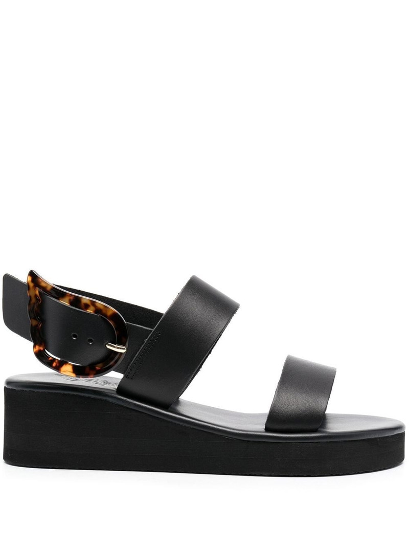 wedged double-strap sandals 1