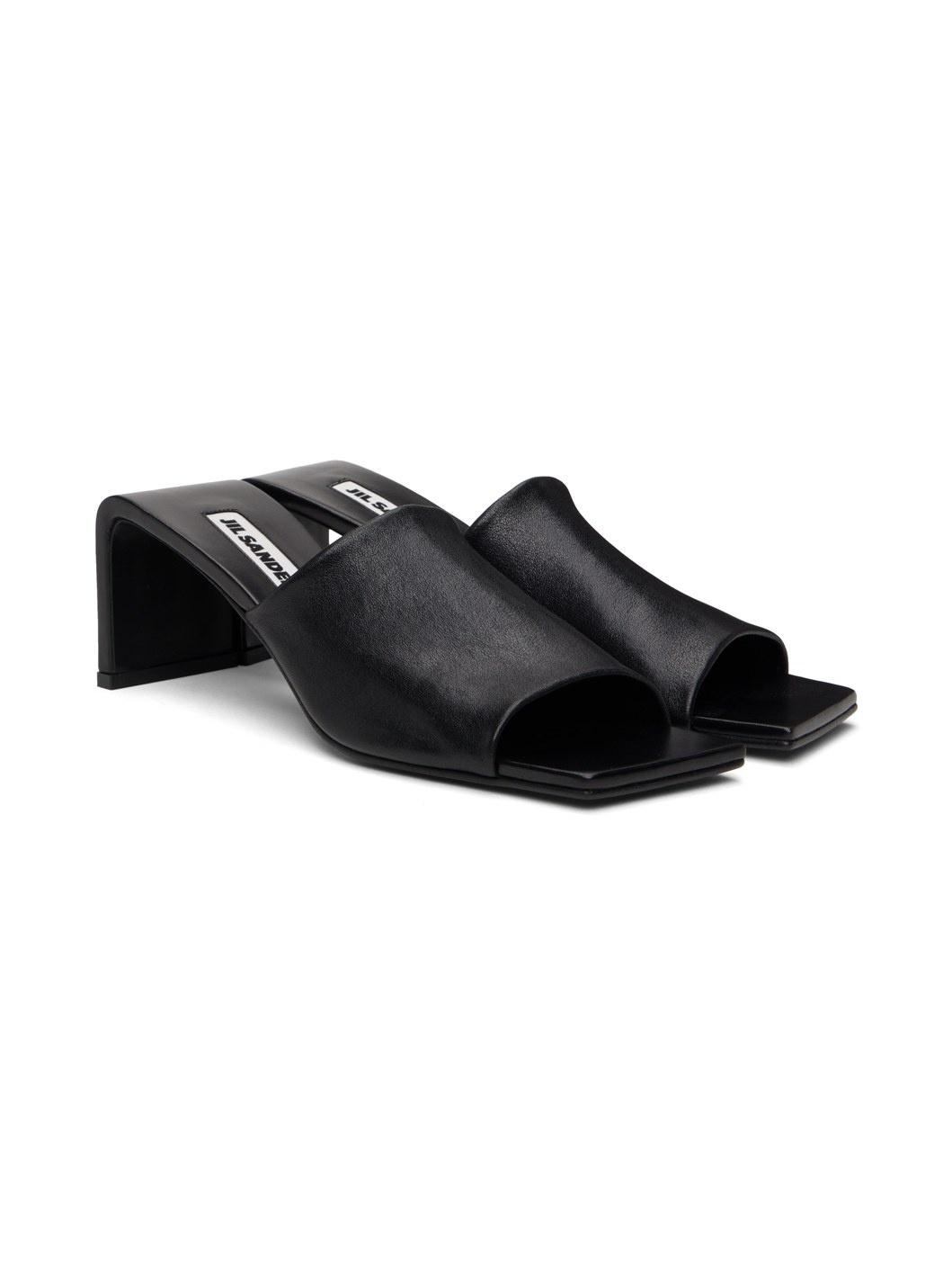 Black High Heeled Sandals - 4