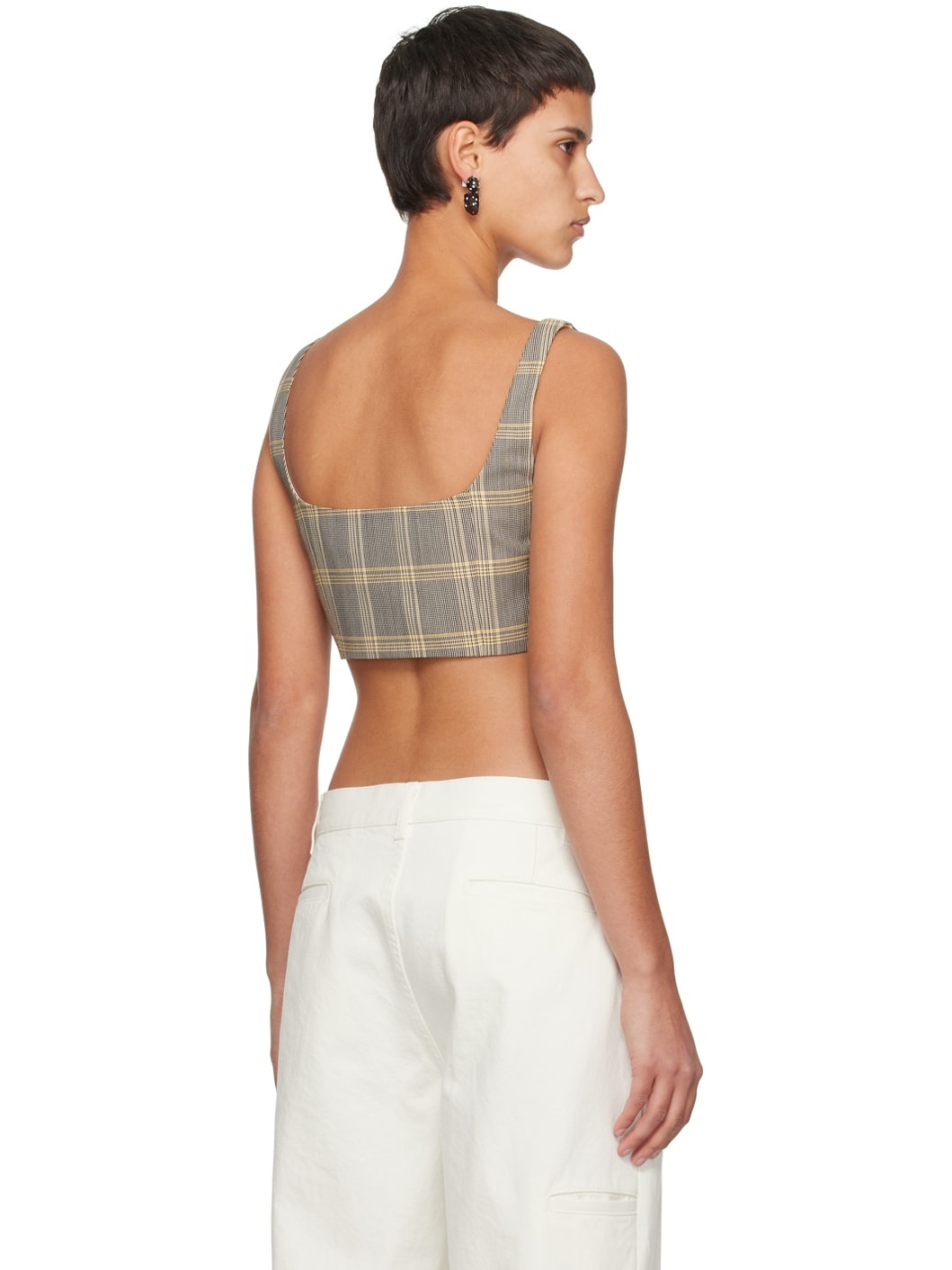 Brown Check Tank Top - 3