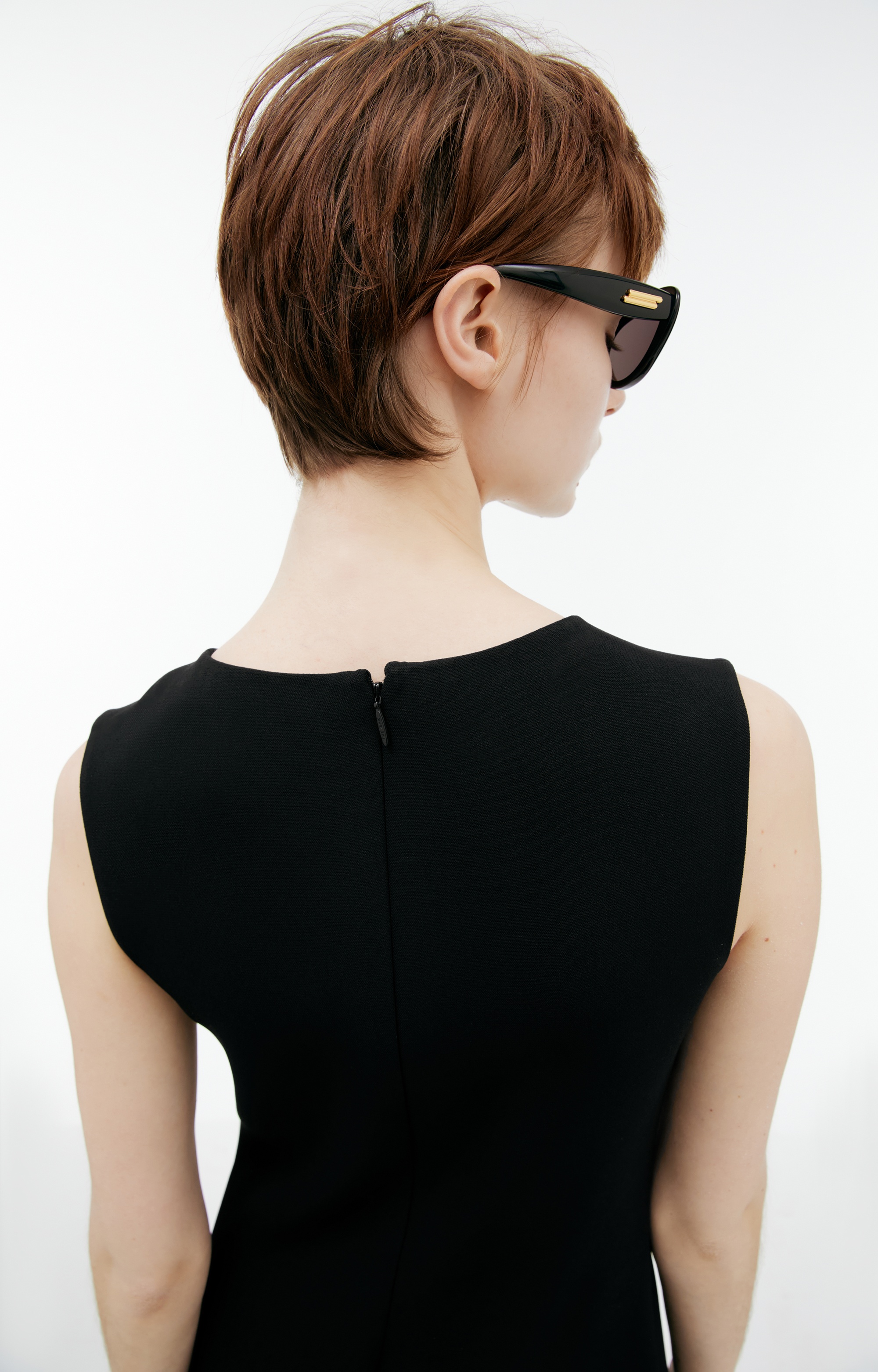 BLACK SLEEVELESS DRESS - 5