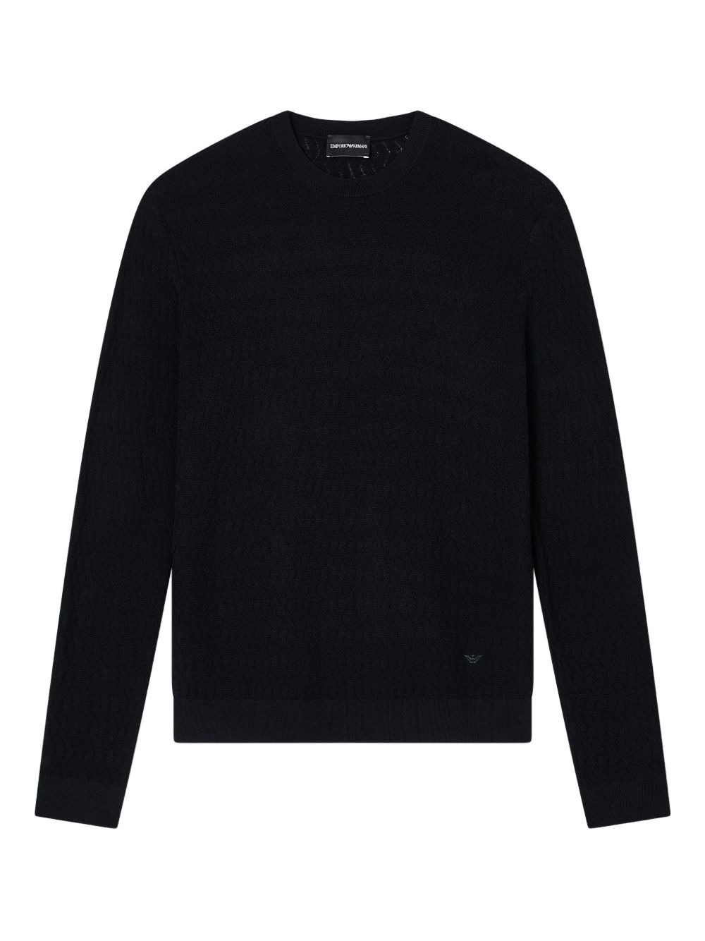 textured crew-neck sweater - 1