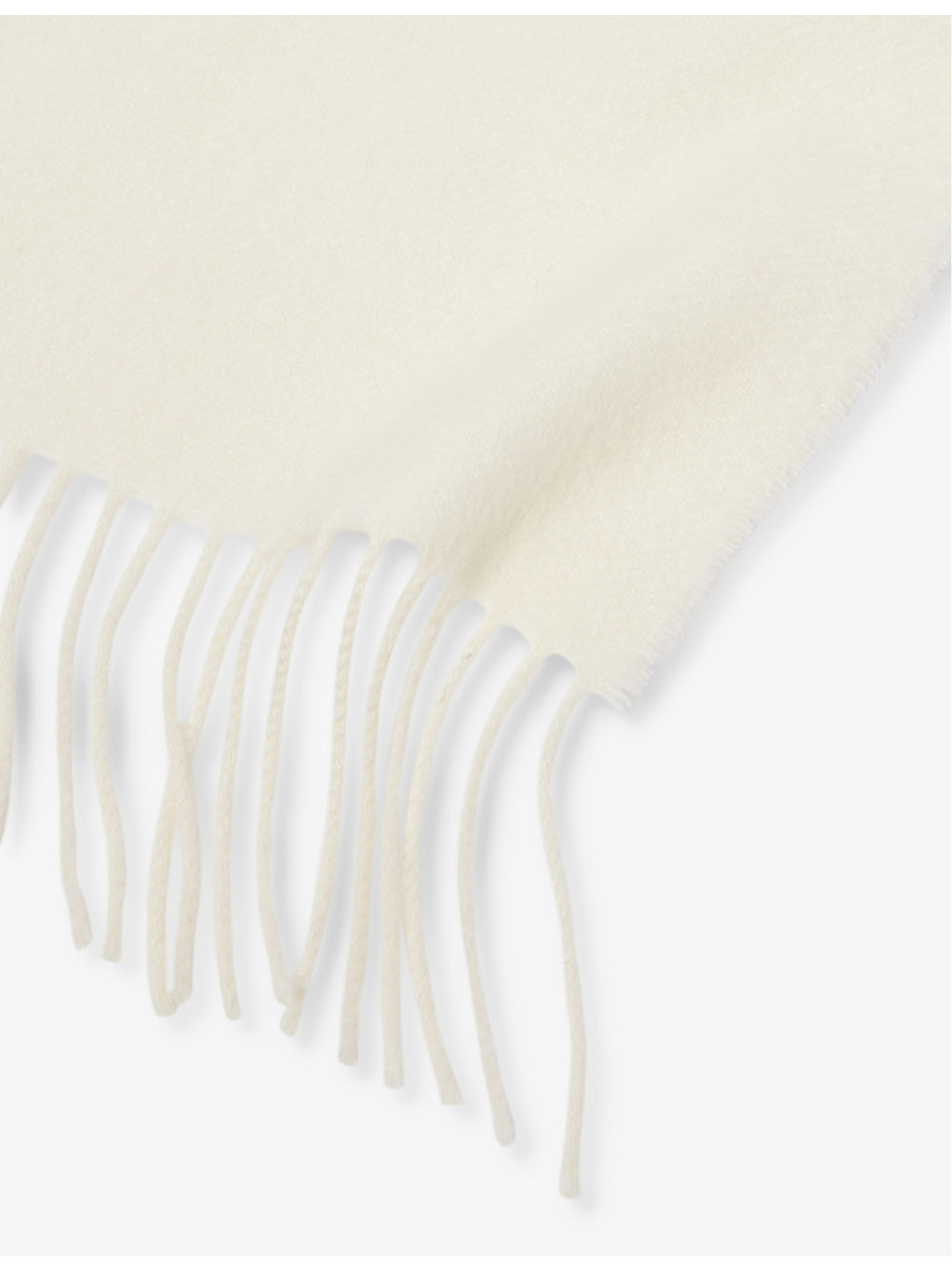 Knitted-texture fringed-trim cashmere scarf - 2