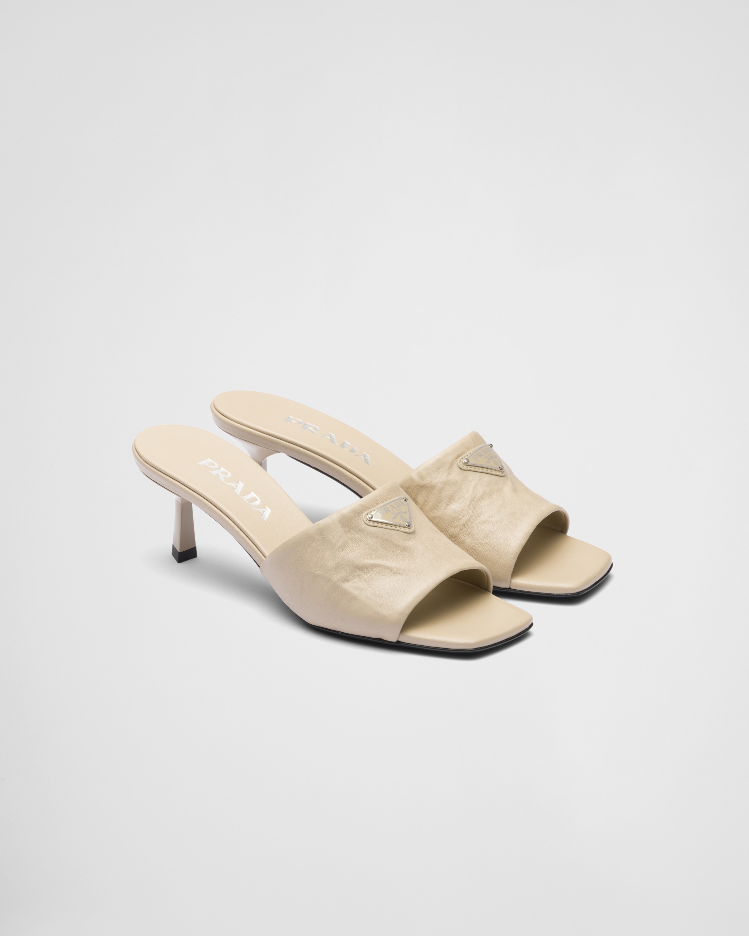 Antiqued nappa leather sandals - 1