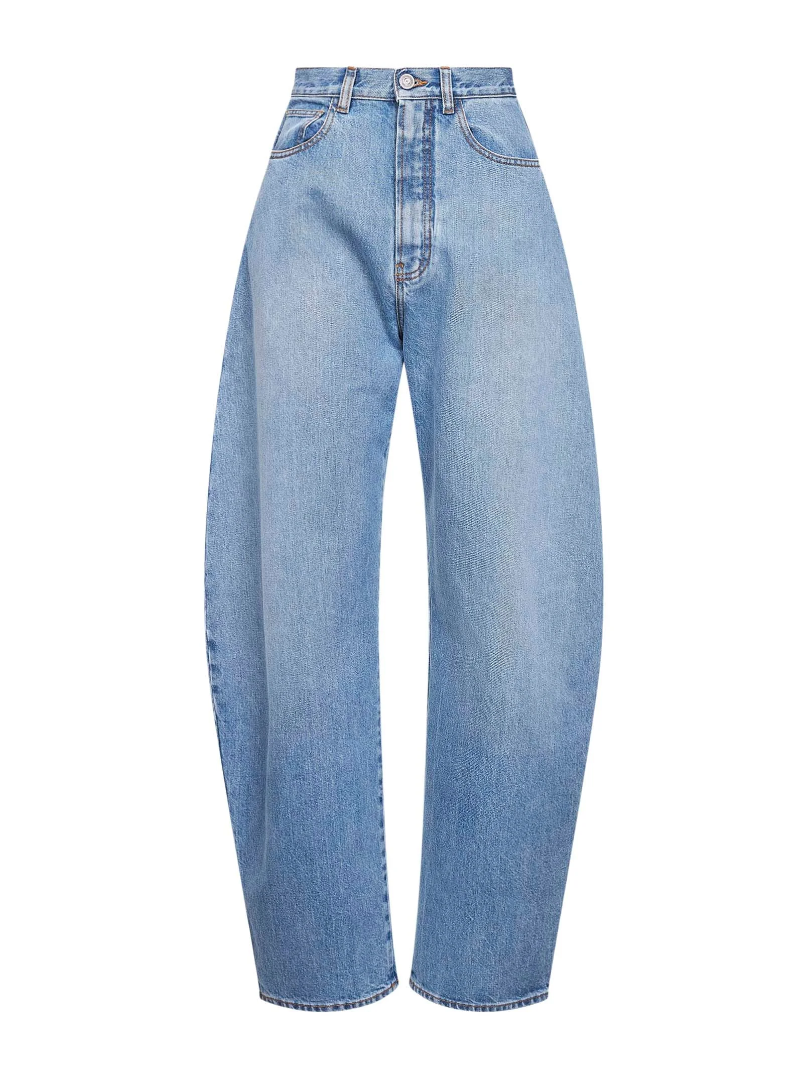 Cloudy blue denim rounded jeans - 1