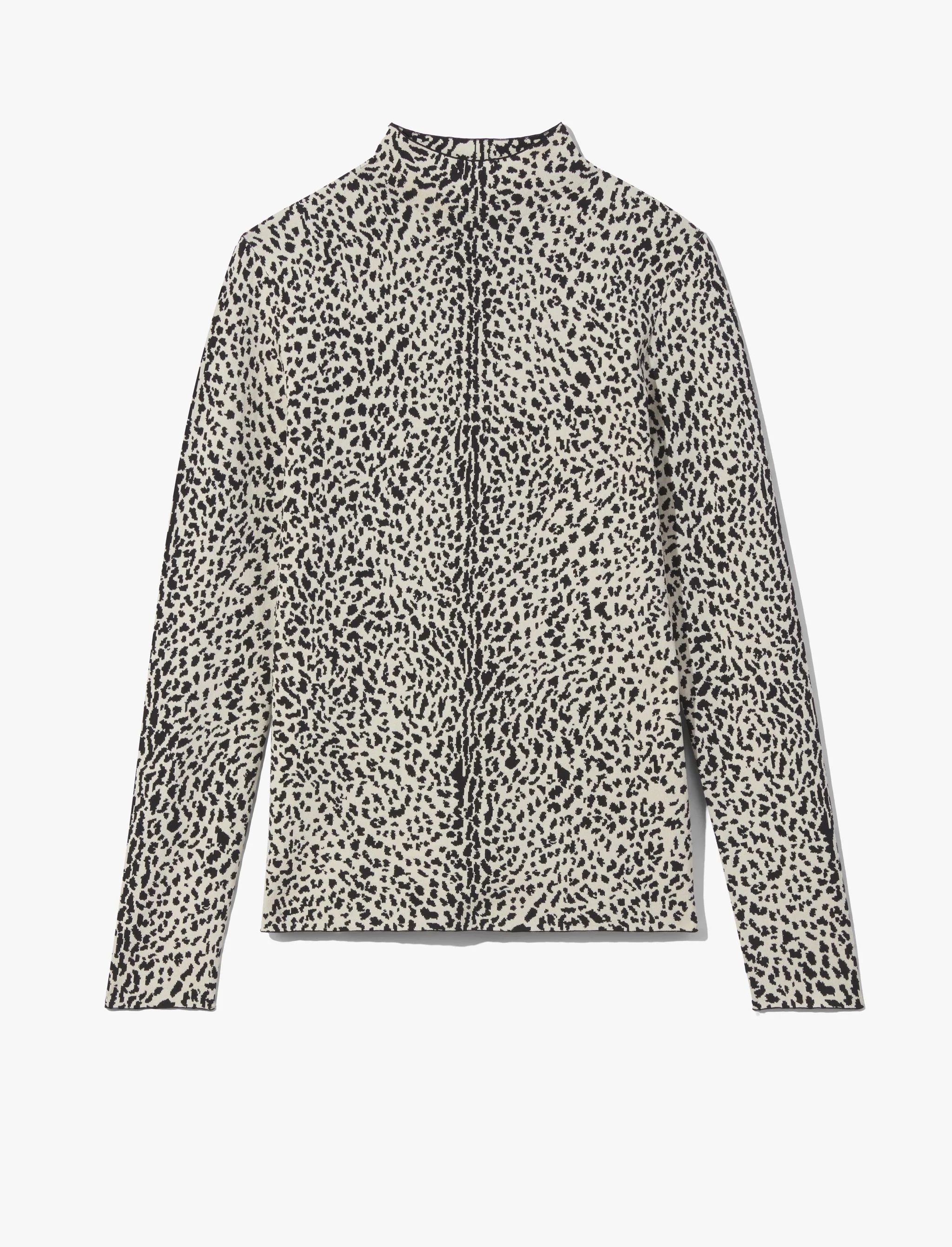 Cheetah Jacquard Turtleneck - 1