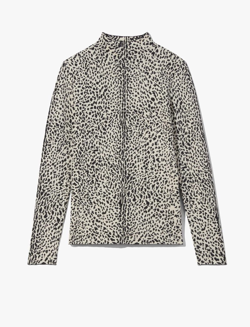 Cheetah Jacquard Turtleneck 1