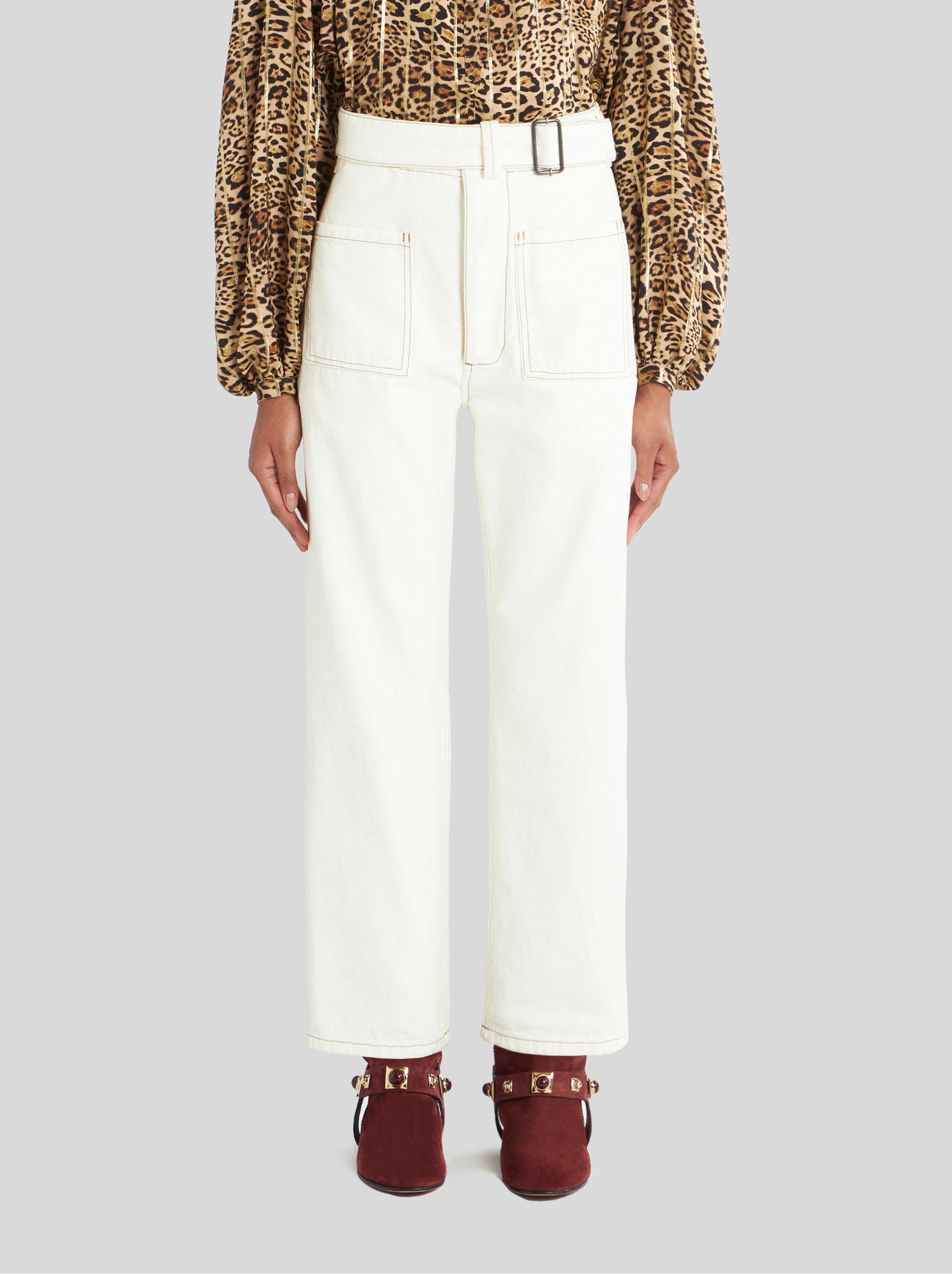 TROUSERS WITH BELT - 2