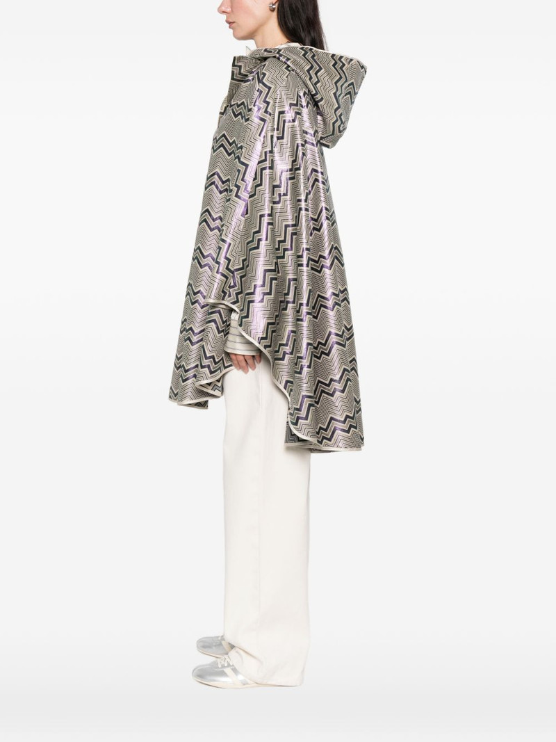 chevron-pattern hood cape 3