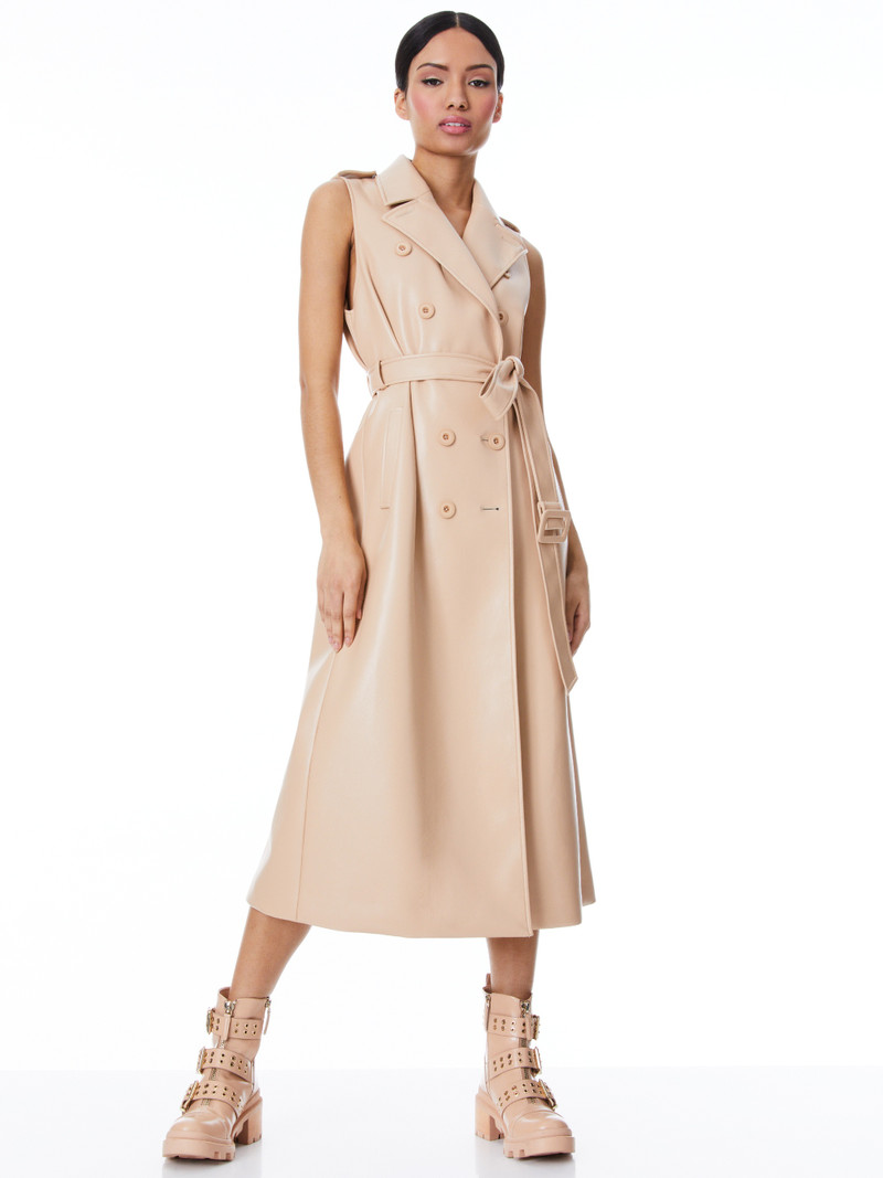 Alice + Olivia CONAN VEGAN LEATHER BELTED VEST outlook