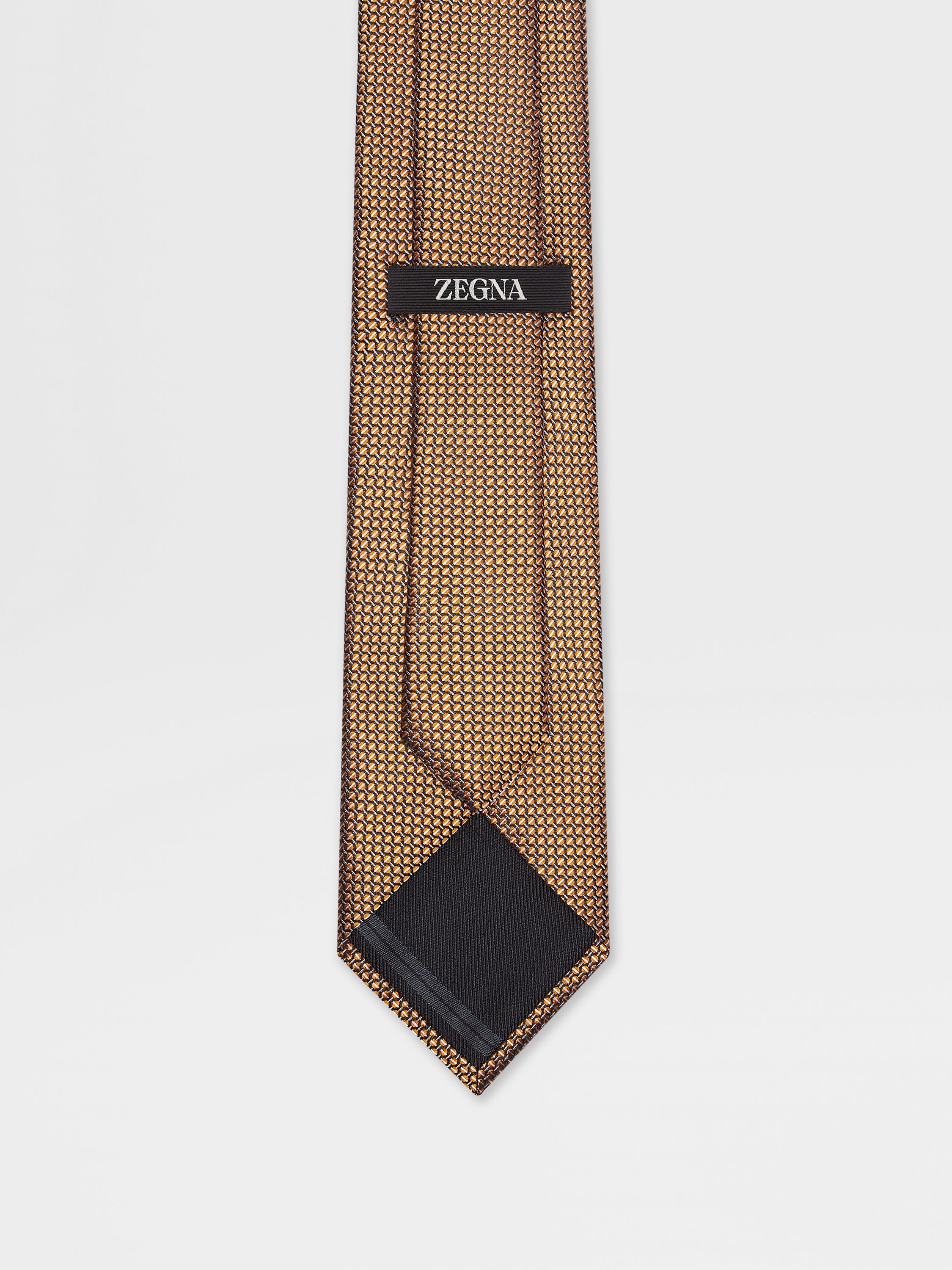 ORANGE SILK TIE - 3