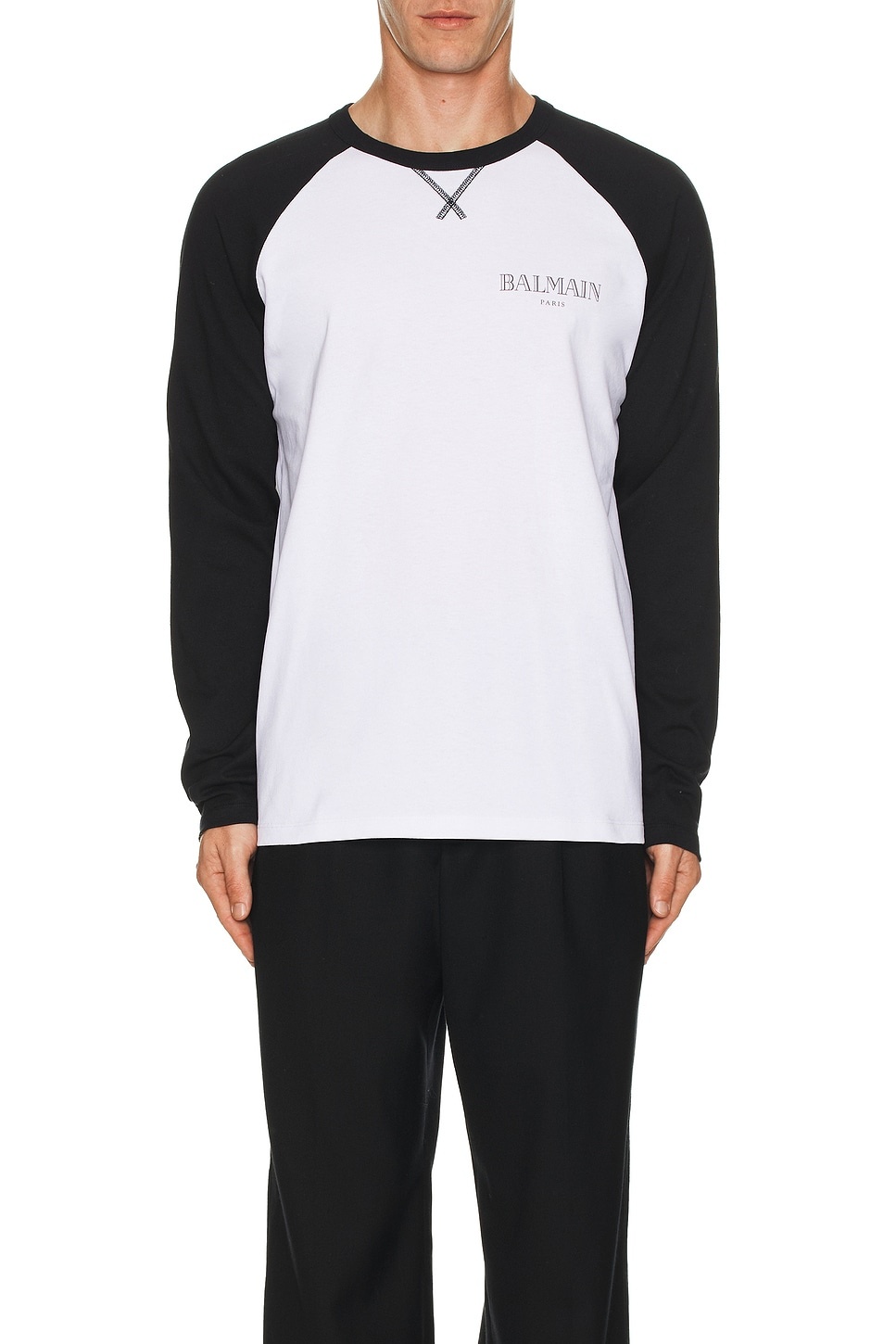 Lips Print Raglan Long Sleeve T-Shirt - 3