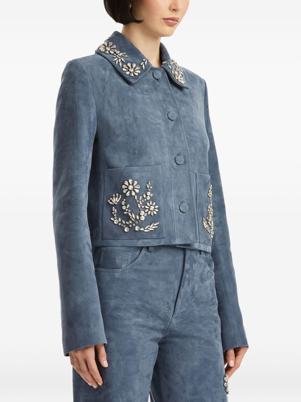 crystal-embroidered jacket - 4