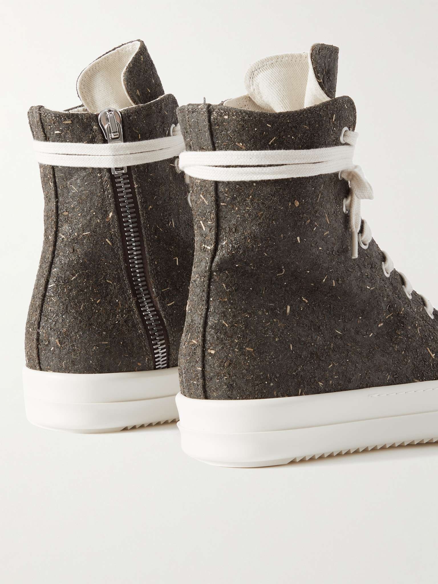 Coated-Seaweed and Nylon High-Top Sneakers - 5