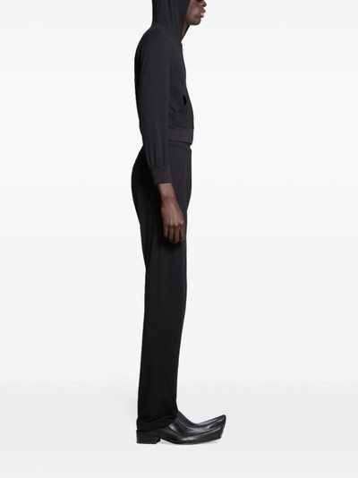 BALENCIAGA stretch-cotton straight track pants outlook