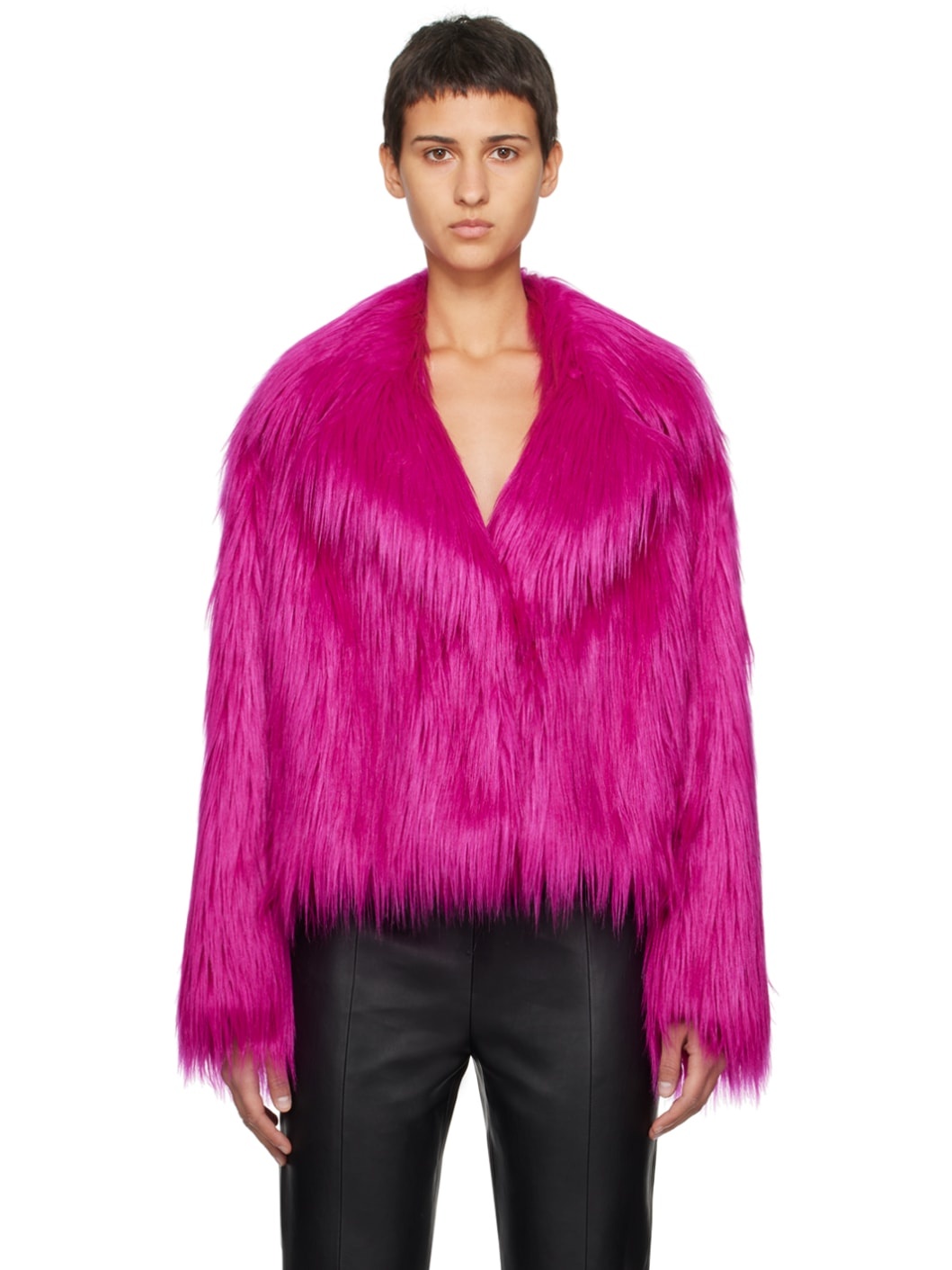 Pink Janet Faux-Fur Jacket - 1