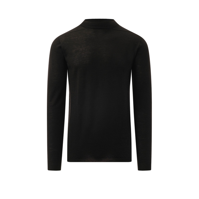 Rick Owens Level Lupetto Sweater in Black outlook