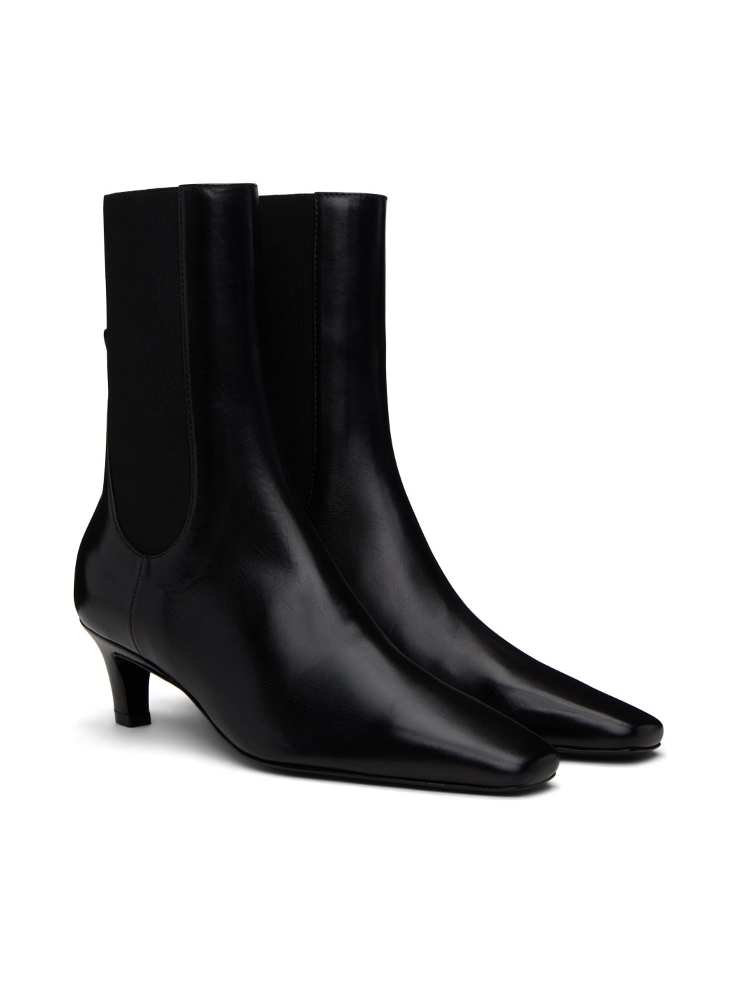 Black 'The Mid Heel' Boots - 4