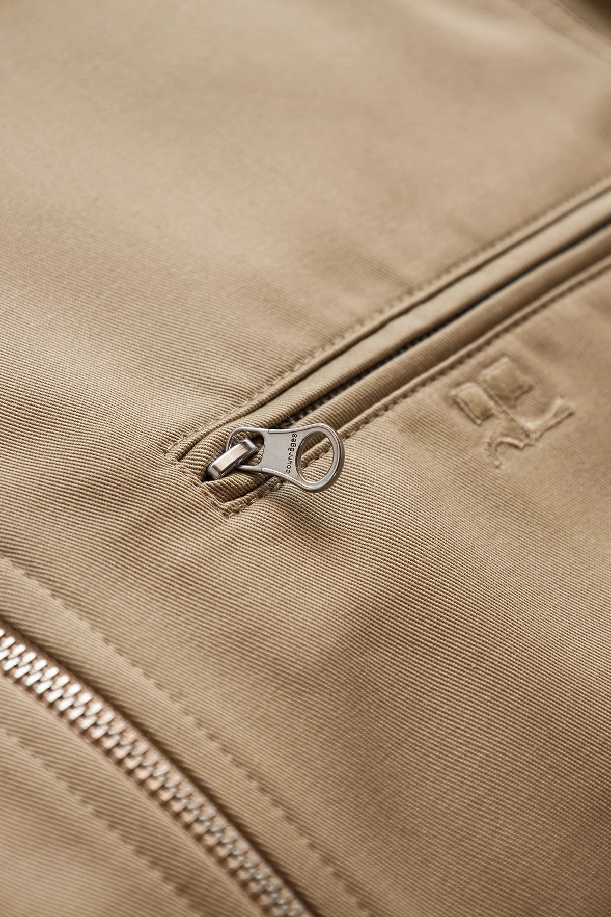 Courreges Officer Polycotton Jacket Beige - 4