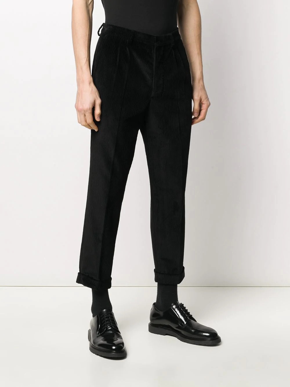 corduroy tapered trousers - 3