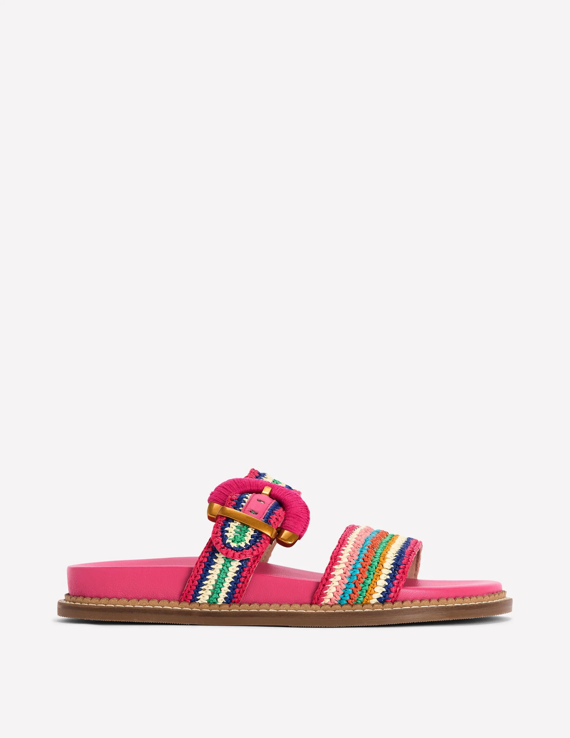 Caryl Double Strap Sandals-Multi Stripe - 1