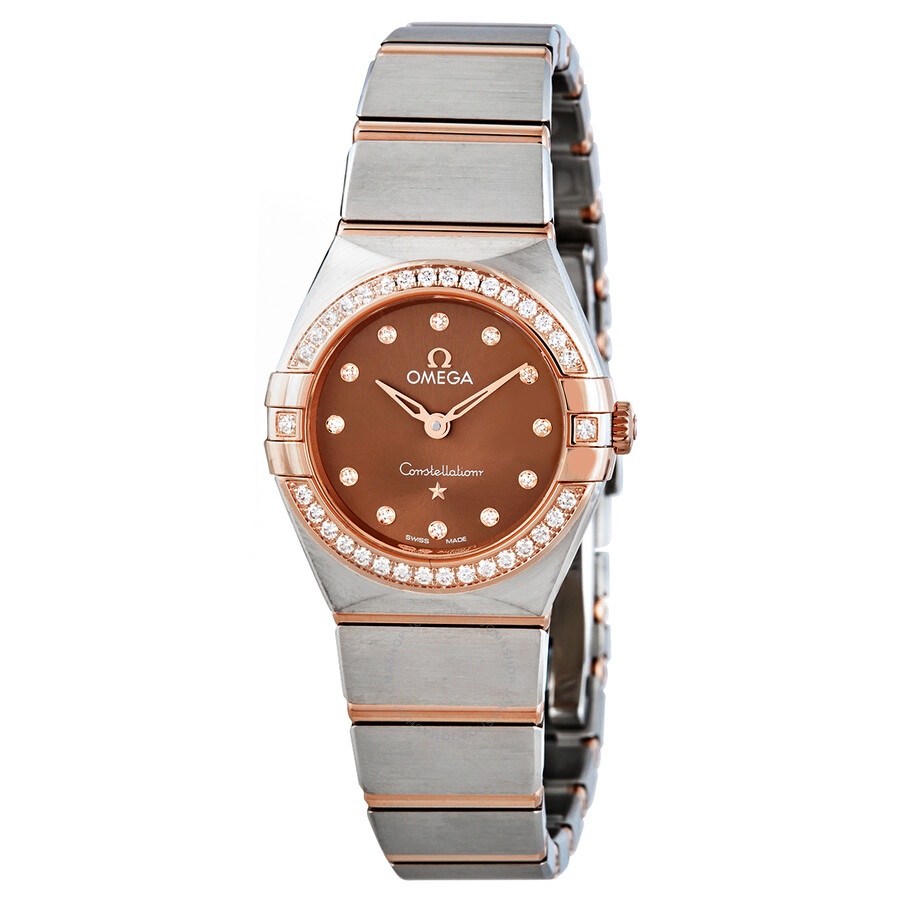 Omega Constellation Manhattan Quartz Diamond Brown Dial 25 mm Ladies Watch 131.25.25.60.63.001 - 1