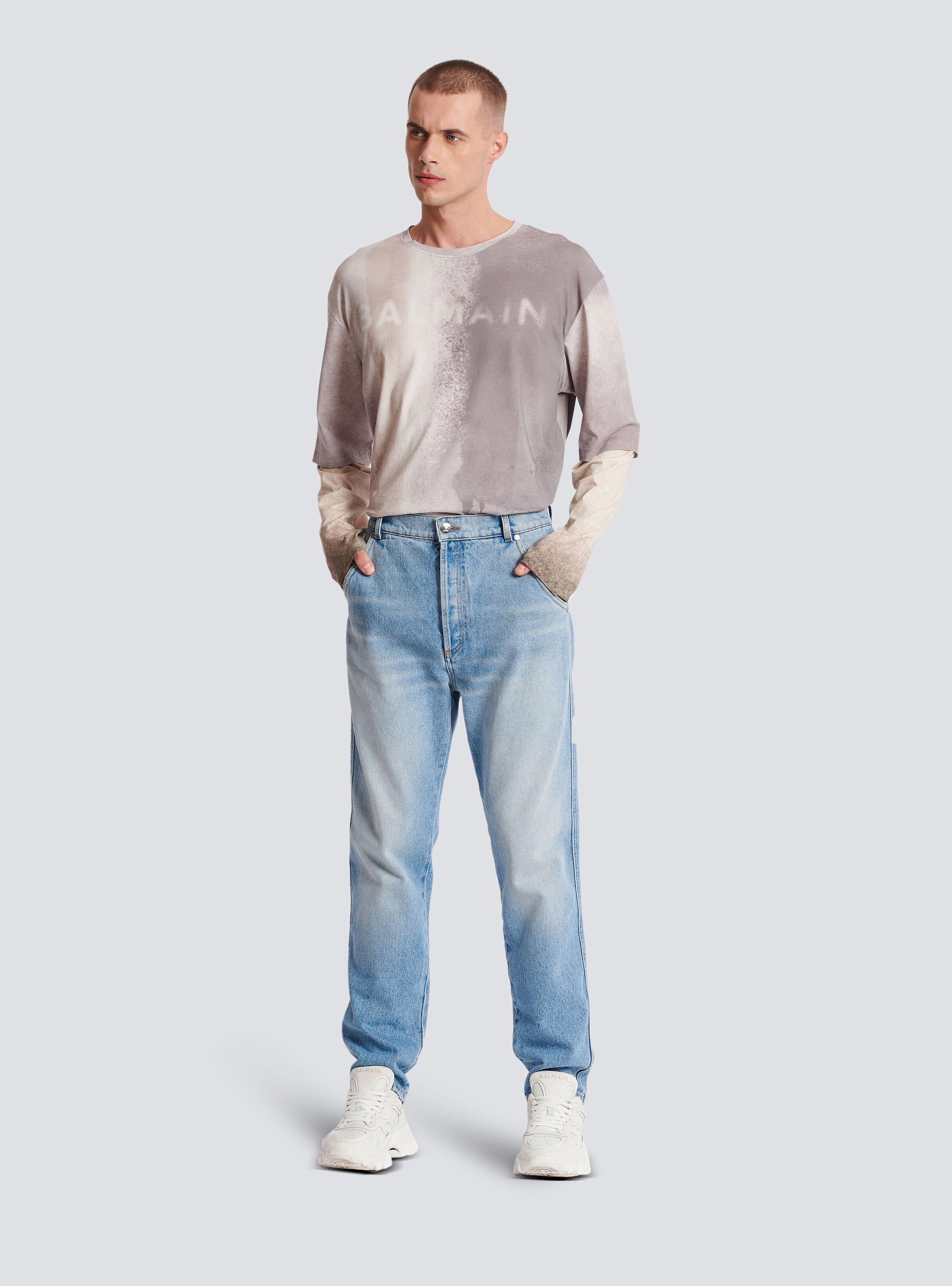 Straight cut cotton jeans - 2