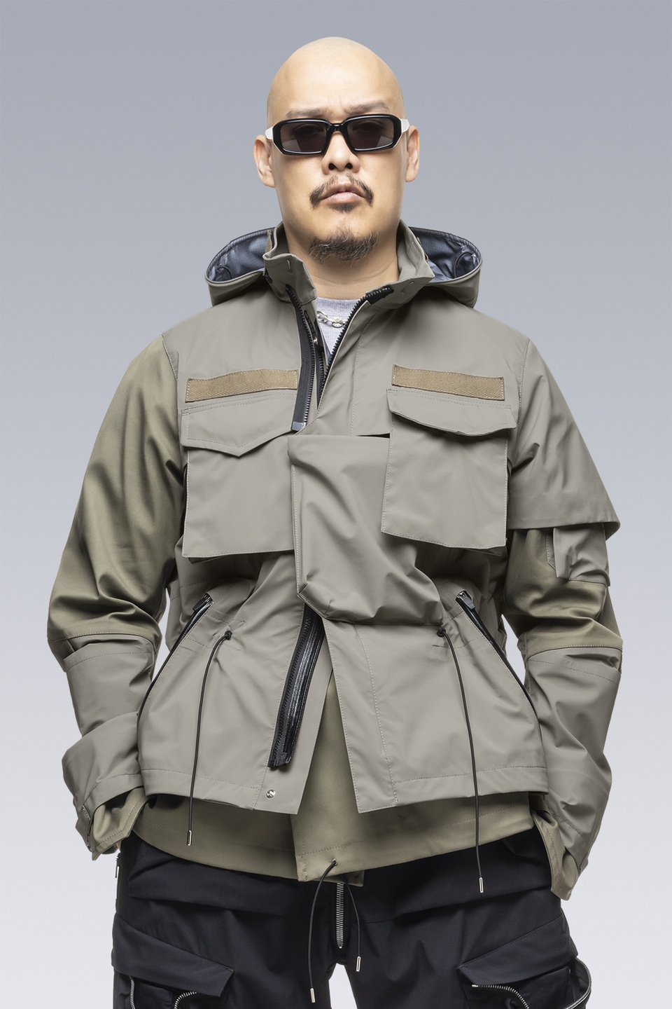 販*中様 sacai/ACRONYM Trench Alpha Green L ACRONYM SAC-J2760 sacai / ACRONYM Trench Coat Alpha Green