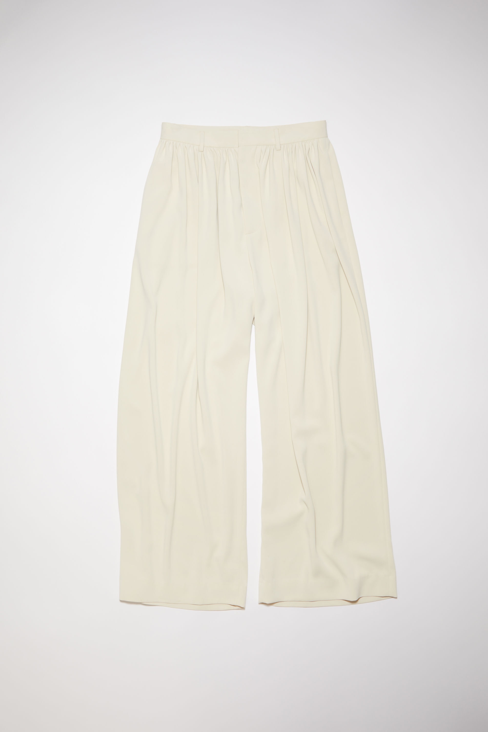 Gathered trousers - Milk white - 1