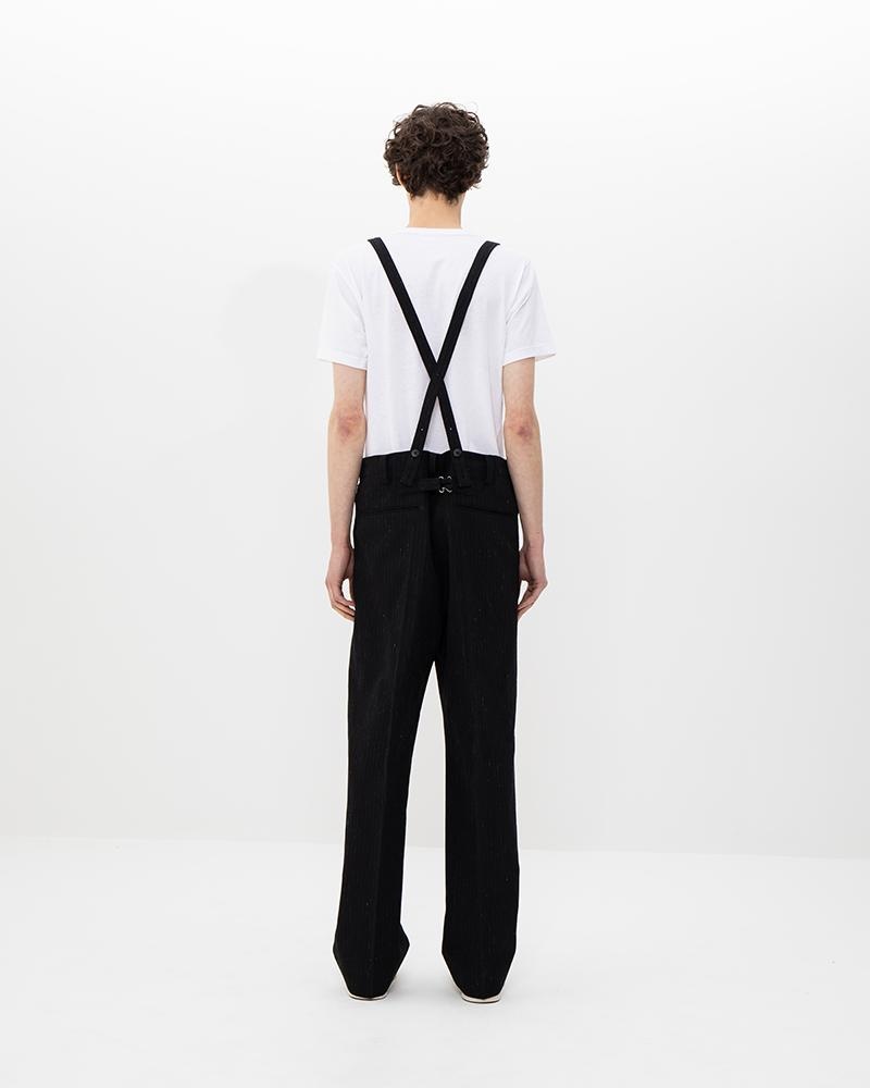 TUPPER PANTS GABARDINE BLACK STRIPE - 5