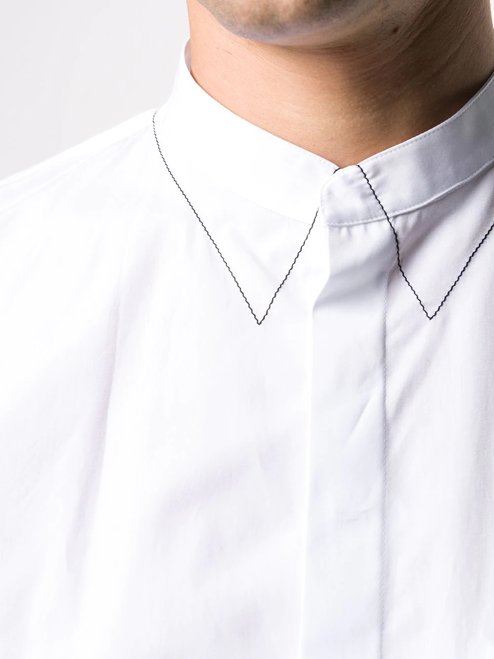 mock stitch collar shirt - 5