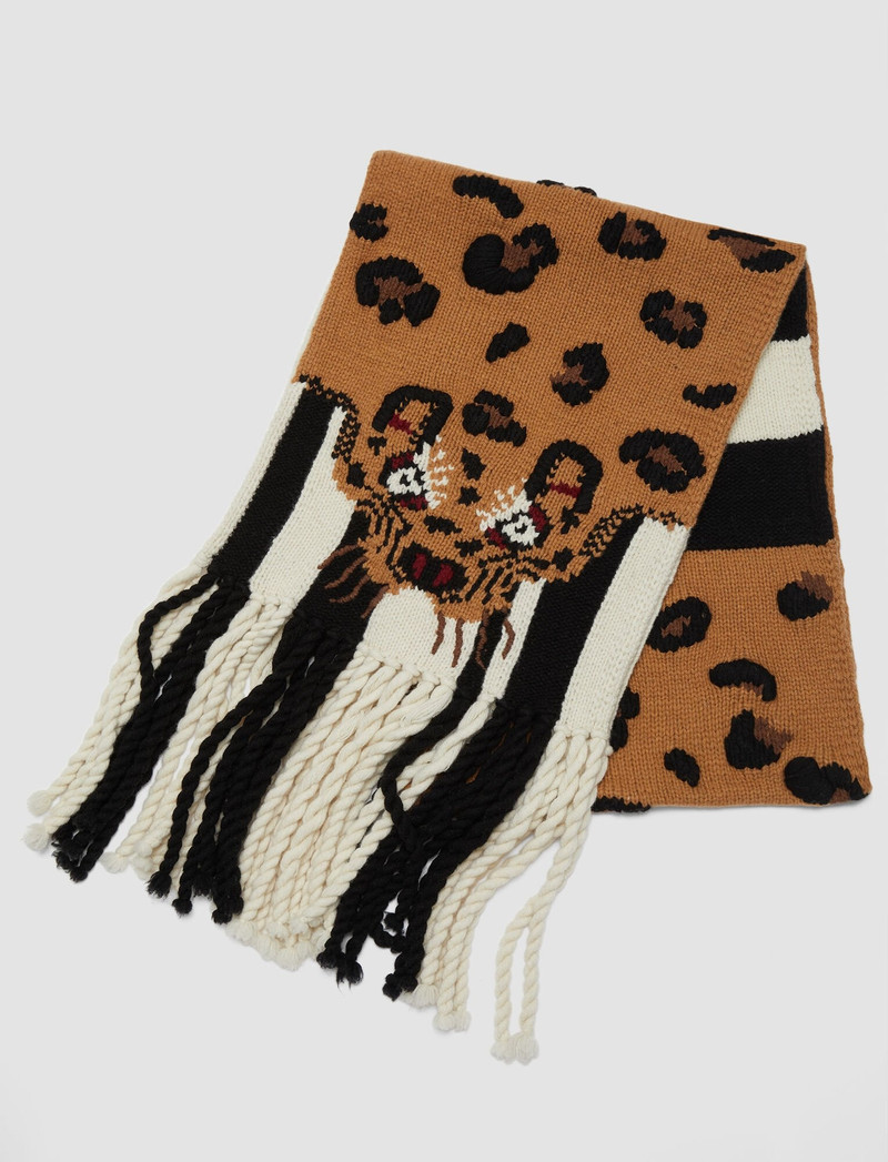 JOSEPH Leopard Knit Scarf outlook