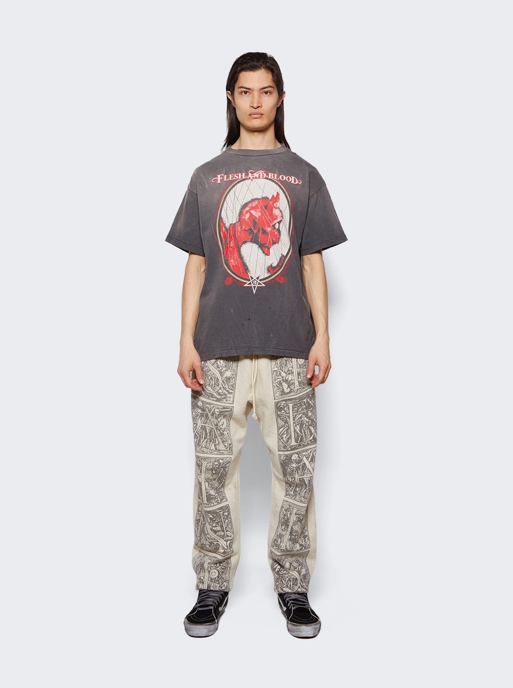 注目商品！【Saint Mxxxxxx】Devil Short Sleeve T-Shirt SAINT M×××××× Devil Short Sleeve T-Shirt Black | thewebster