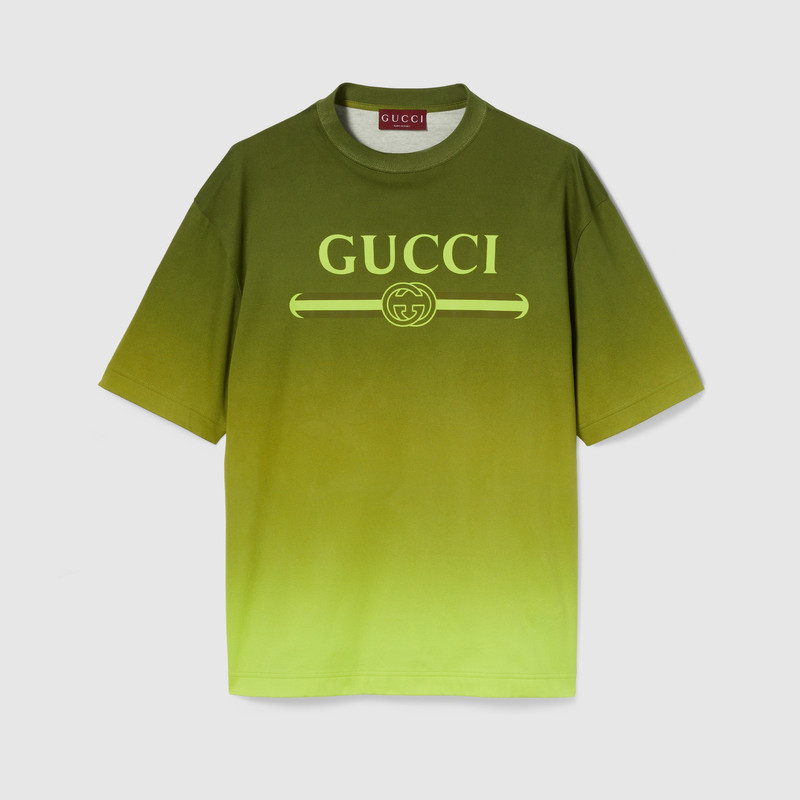 Technical cotton jersey T-shirt with print 1