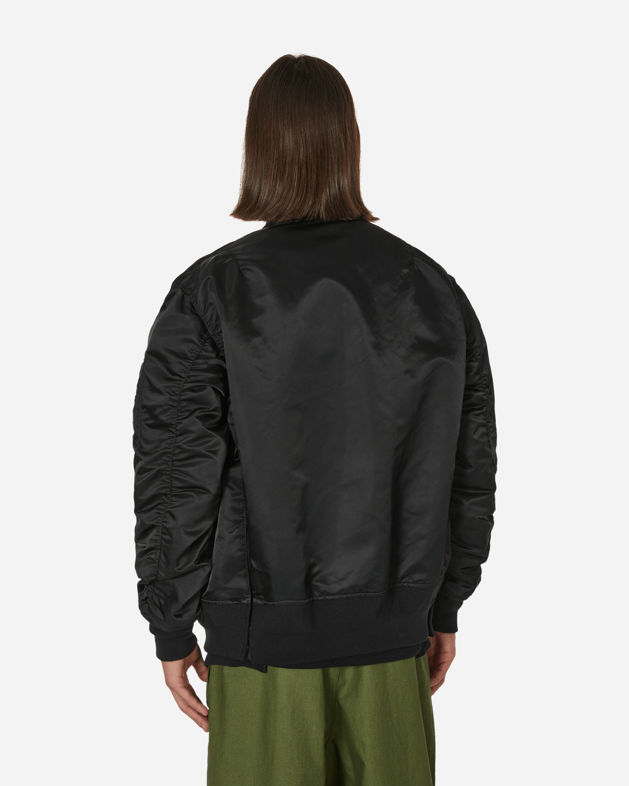 Nylon Twill Bomber Jacket Black - 3