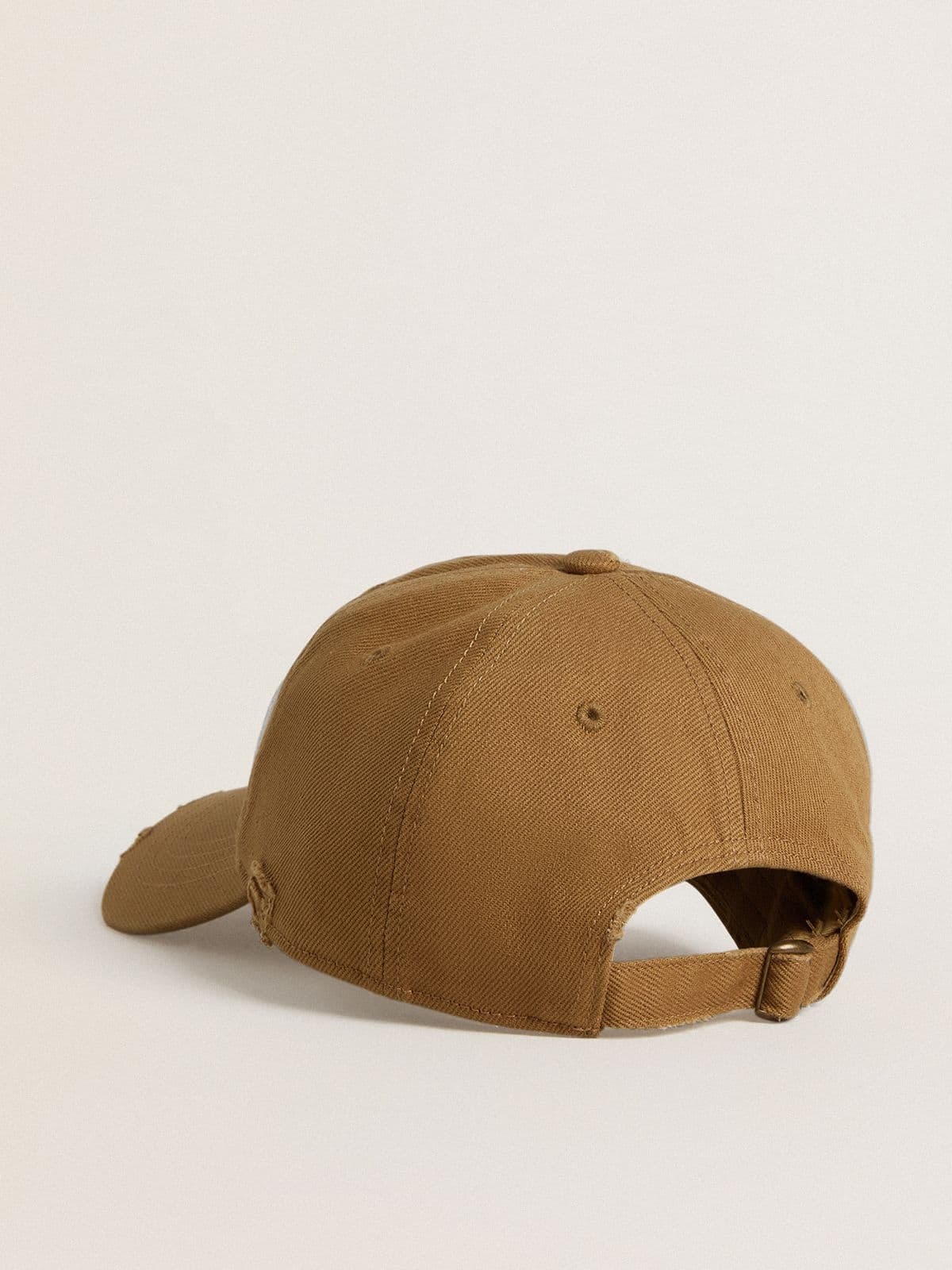 Beige cotton baseball cap with a lived-in finish - 4