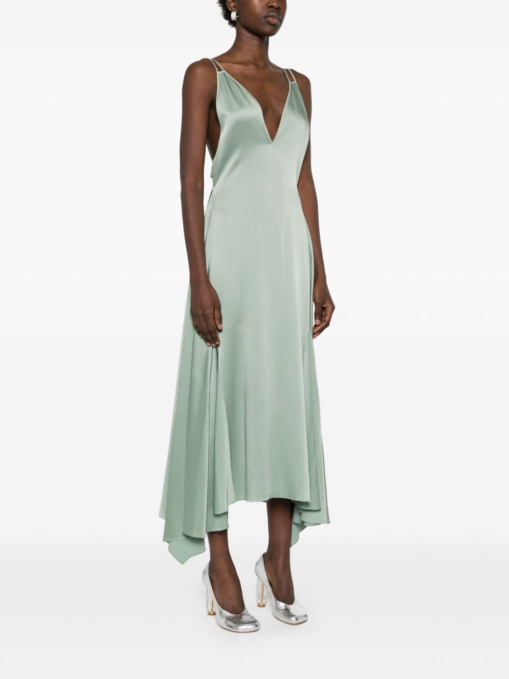 open-back midi dress - 3