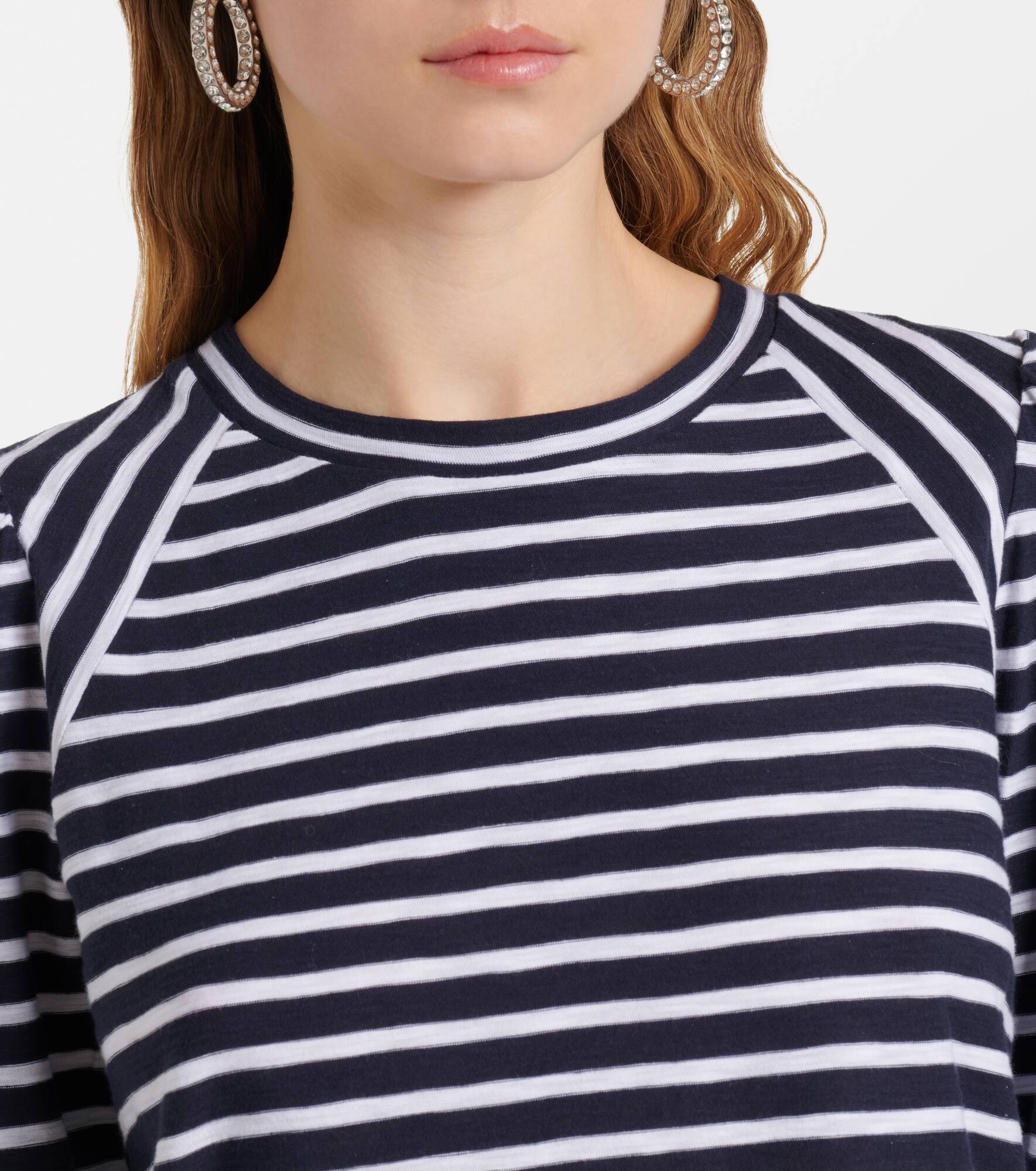 Striped cotton jersey top - 4