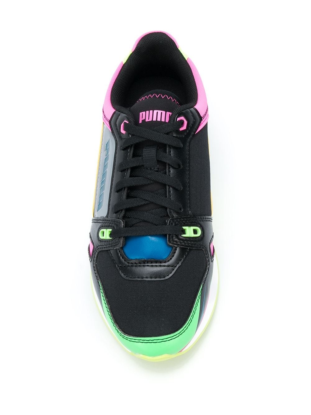 colour-block lace-up trainers - 4